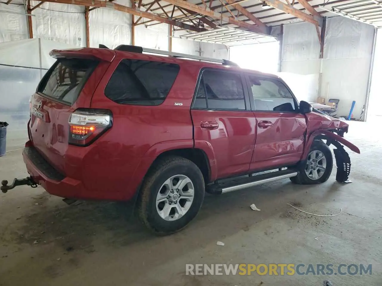 3 fotografías del automóvil dañado JTEBU5JR7L5805777 TOYOTA 4RUNNER 2020