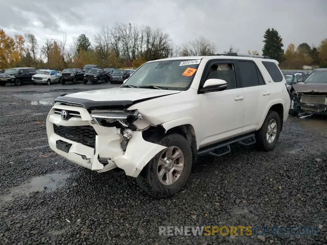 1 fotografías del automóvil dañado JTEBU5JR8L5756699 TOYOTA 4RUNNER 2020