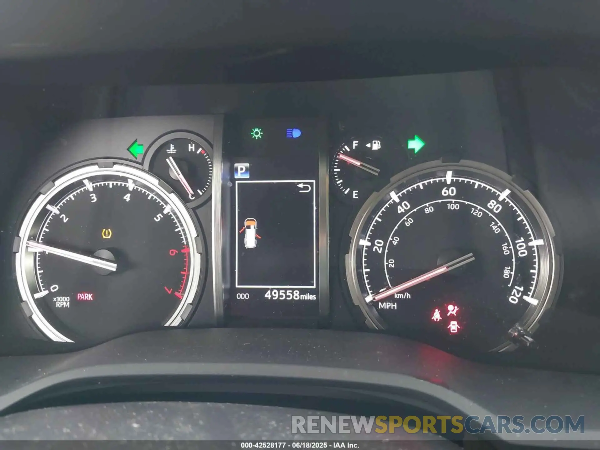 7 fotografías del automóvil dañado JTEBU5JR9L5825528 TOYOTA 4RUNNER 2020