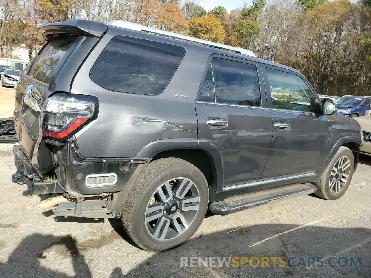3 fotografías del automóvil dañado JTEZU5JR3L5228003 TOYOTA 4RUNNER 2020