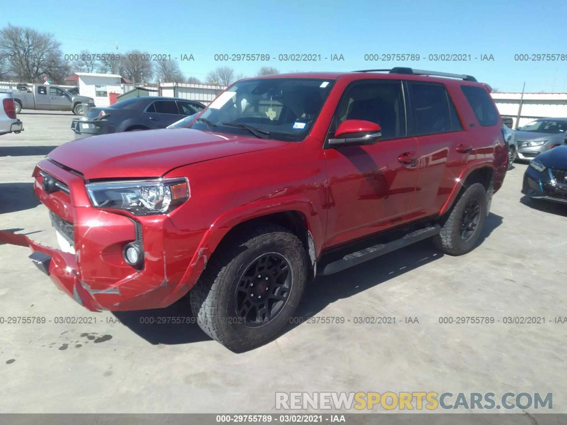 2 fotografías del automóvil dañado JTEZU5JR4L5225143 TOYOTA 4RUNNER 2020