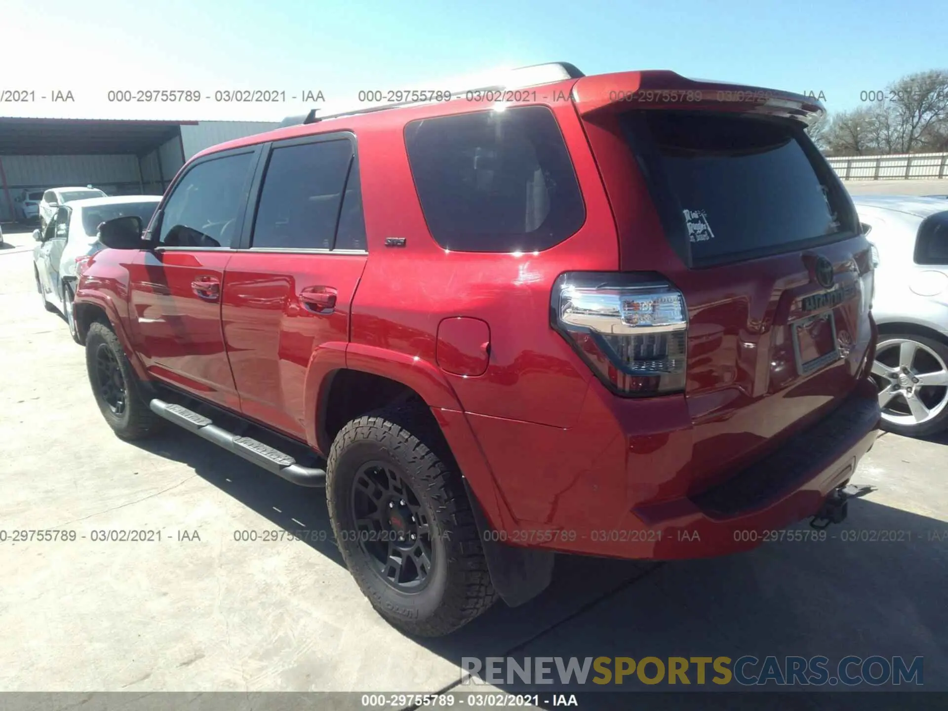 3 fotografías del automóvil dañado JTEZU5JR4L5225143 TOYOTA 4RUNNER 2020