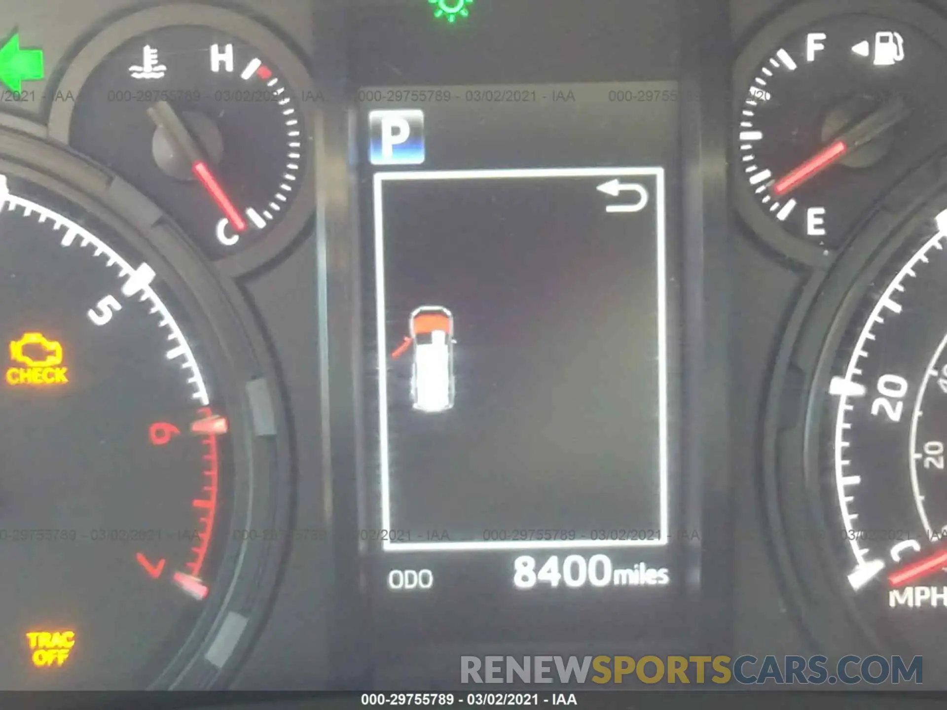7 fotografías del automóvil dañado JTEZU5JR4L5225143 TOYOTA 4RUNNER 2020