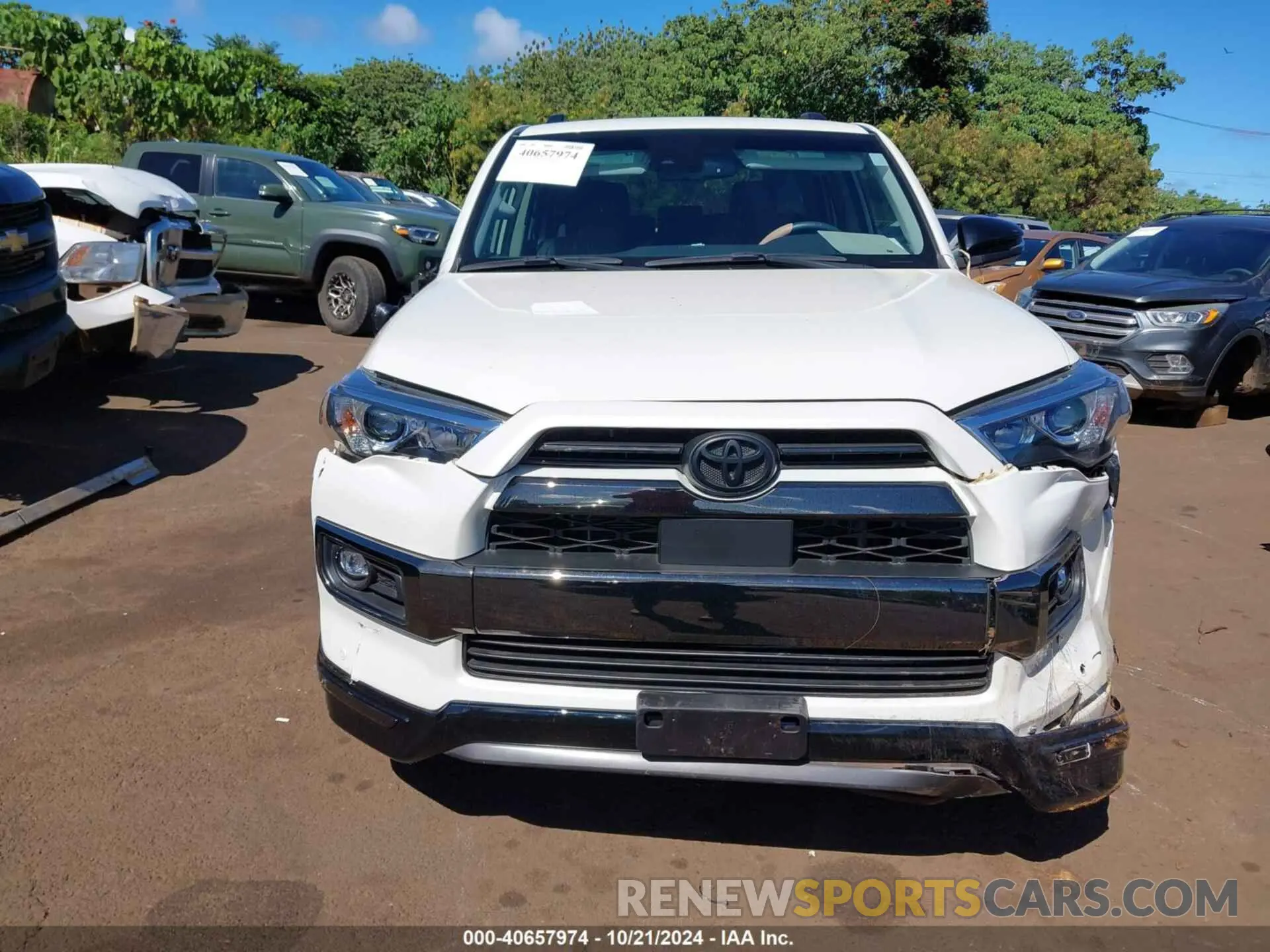 12 fotografías del automóvil dañado JTECU5JR5M5243660 TOYOTA 4RUNNER 2021