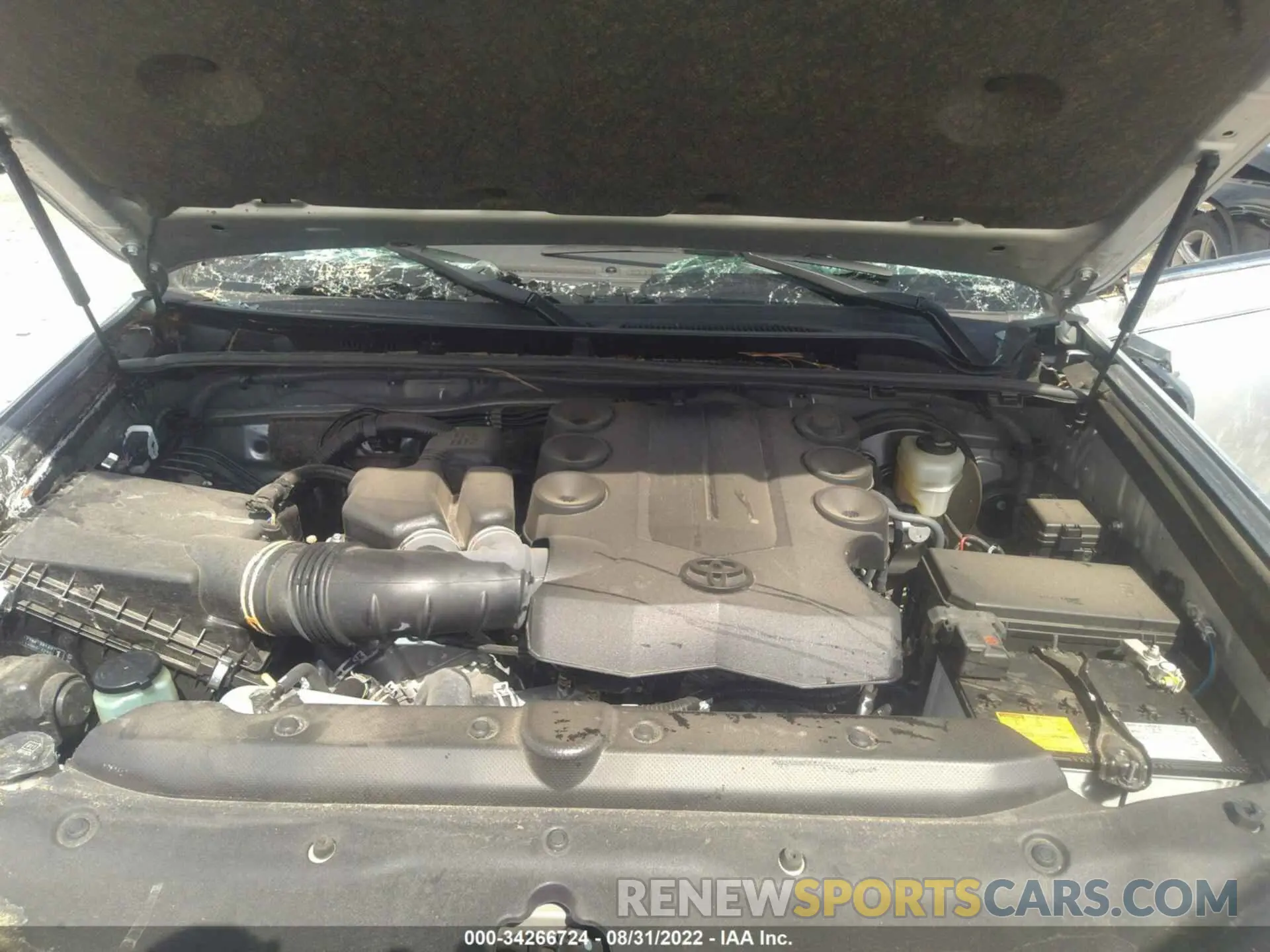 10 fotografías del automóvil dañado JTEDU5JR5M5231349 TOYOTA 4RUNNER 2021