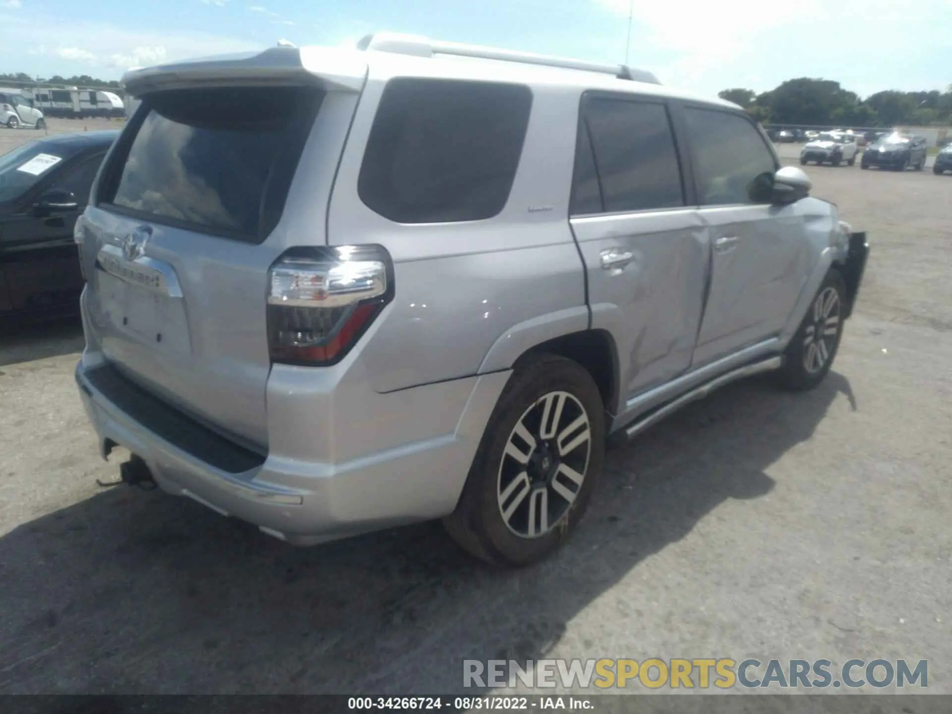 4 fotografías del automóvil dañado JTEDU5JR5M5231349 TOYOTA 4RUNNER 2021