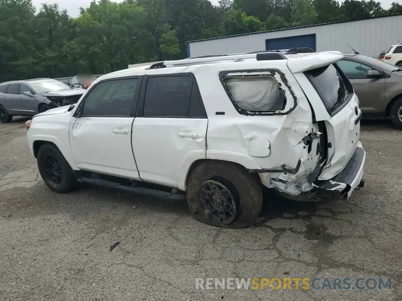 2 fotografías del automóvil dañado JTEEU5JR3M5249370 TOYOTA 4RUNNER 2021