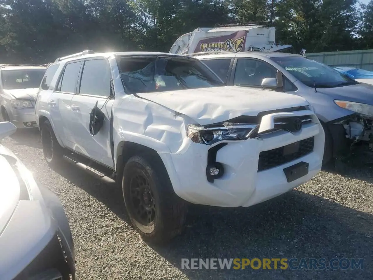 4 fotografías del automóvil dañado JTEEU5JR3M5249370 TOYOTA 4RUNNER 2021