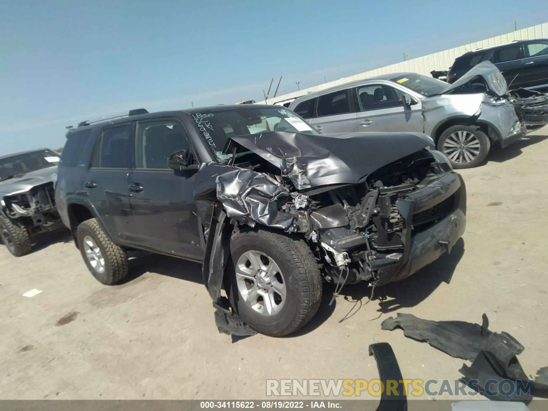 1 fotografías del automóvil dañado JTEEU5JR5M5240170 TOYOTA 4RUNNER 2021
