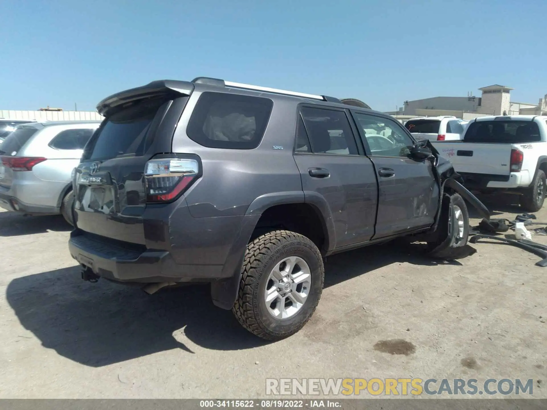 4 fotografías del automóvil dañado JTEEU5JR5M5240170 TOYOTA 4RUNNER 2021