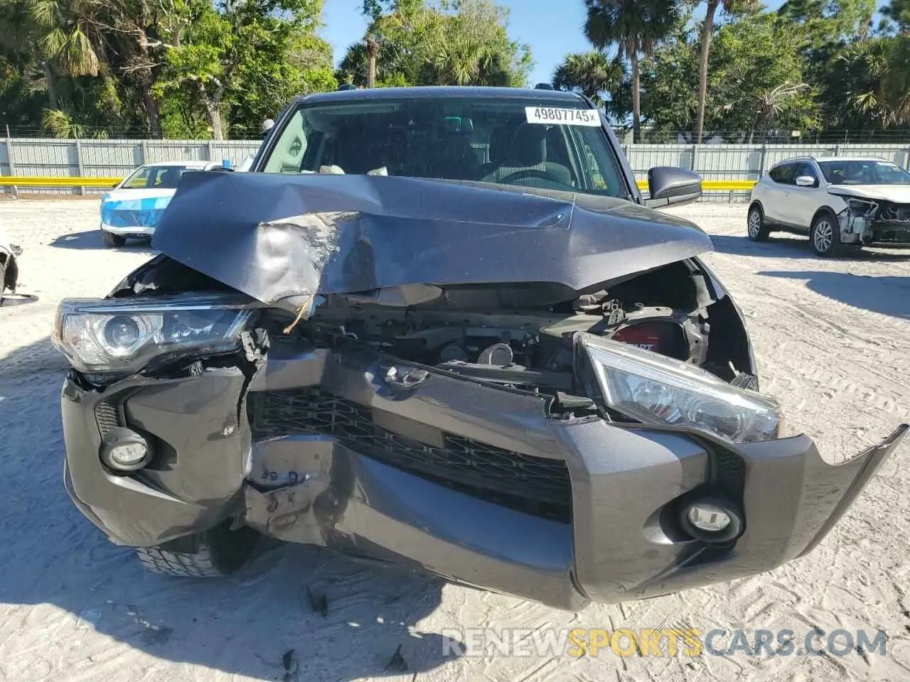 5 fotografías del automóvil dañado JTEEU5JR5M5240802 TOYOTA 4RUNNER 2021