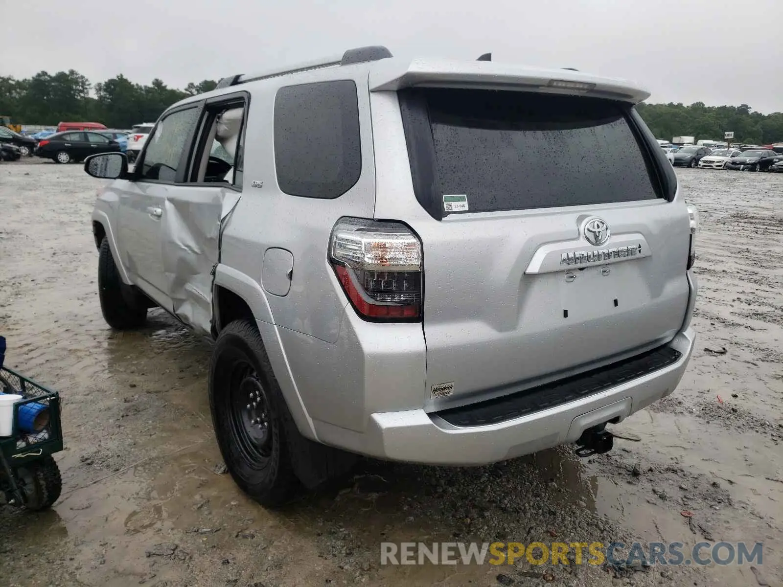 3 fotografías del automóvil dañado JTEFU5JR2M5235013 TOYOTA 4RUNNER 2021