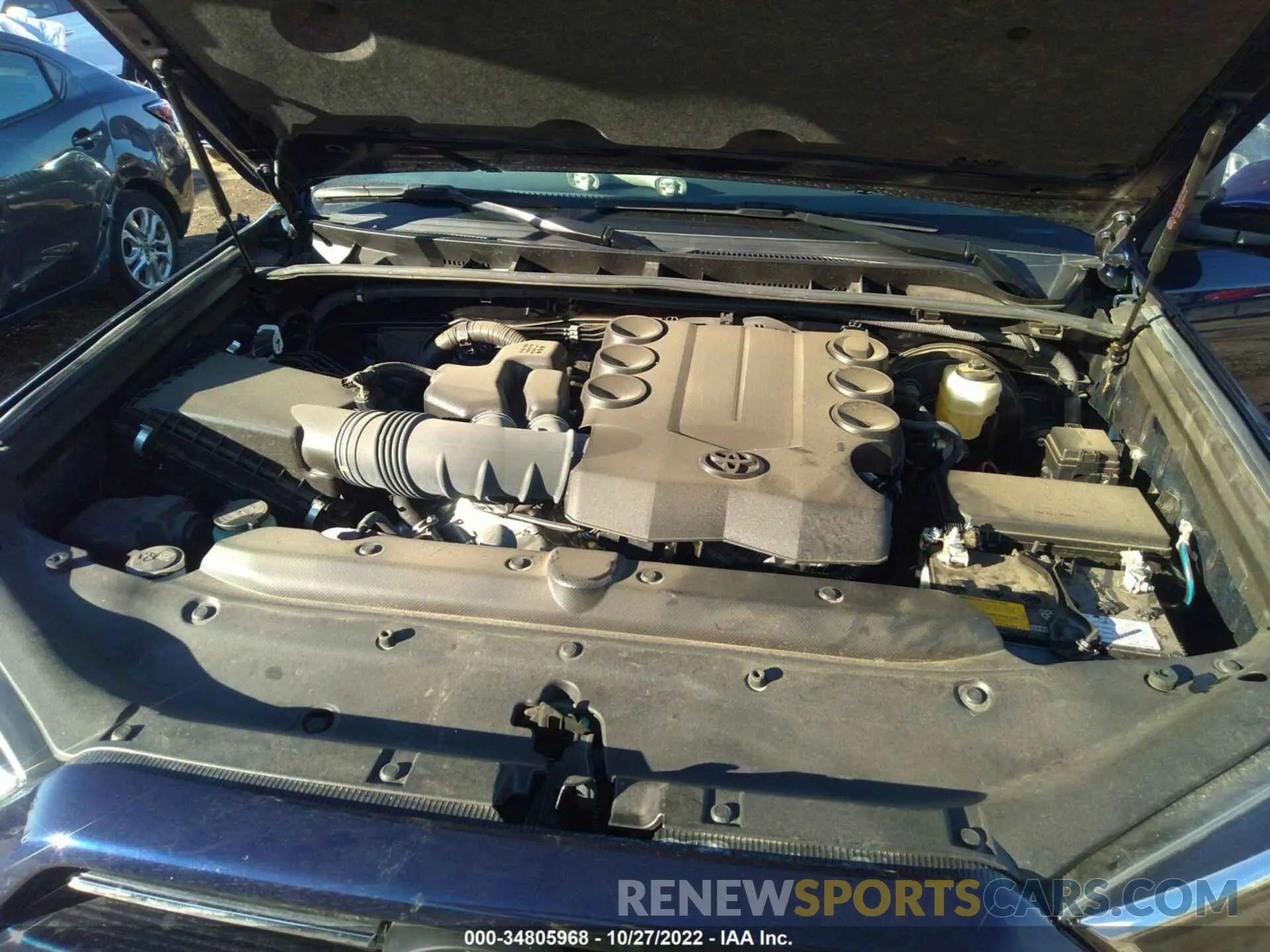 10 fotografías del automóvil dañado JTEFU5JR4M5239919 TOYOTA 4RUNNER 2021
