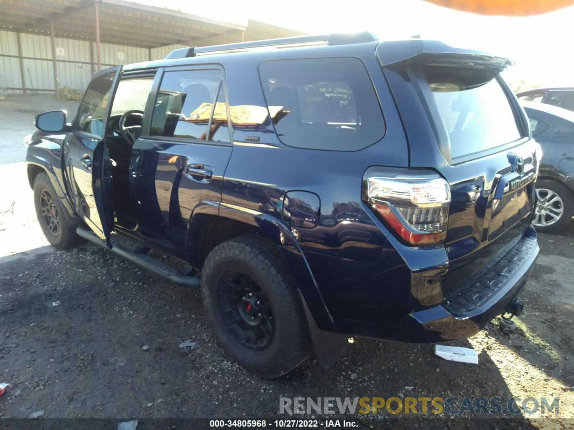 3 fotografías del automóvil dañado JTEFU5JR4M5239919 TOYOTA 4RUNNER 2021
