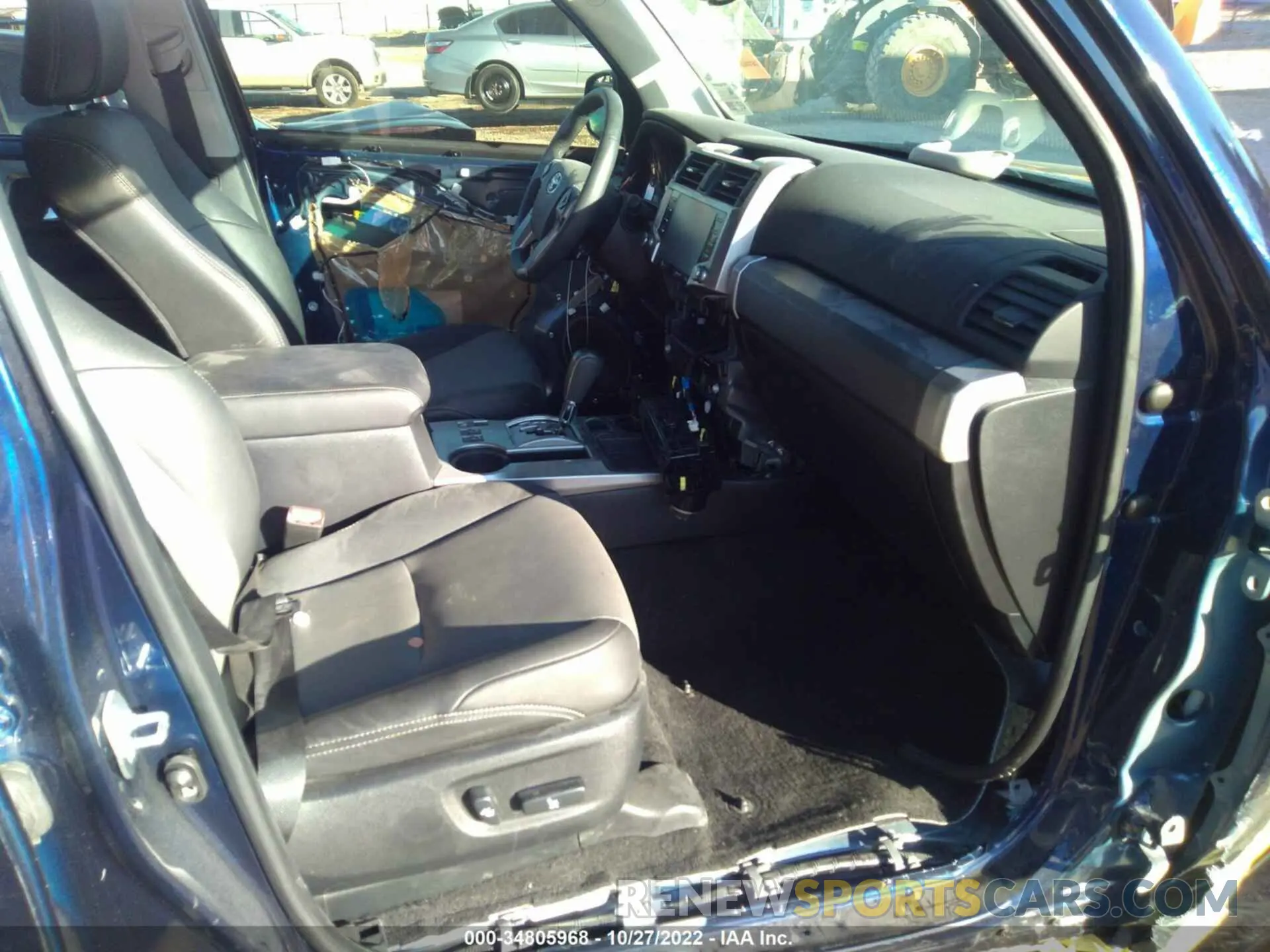 5 fotografías del automóvil dañado JTEFU5JR4M5239919 TOYOTA 4RUNNER 2021