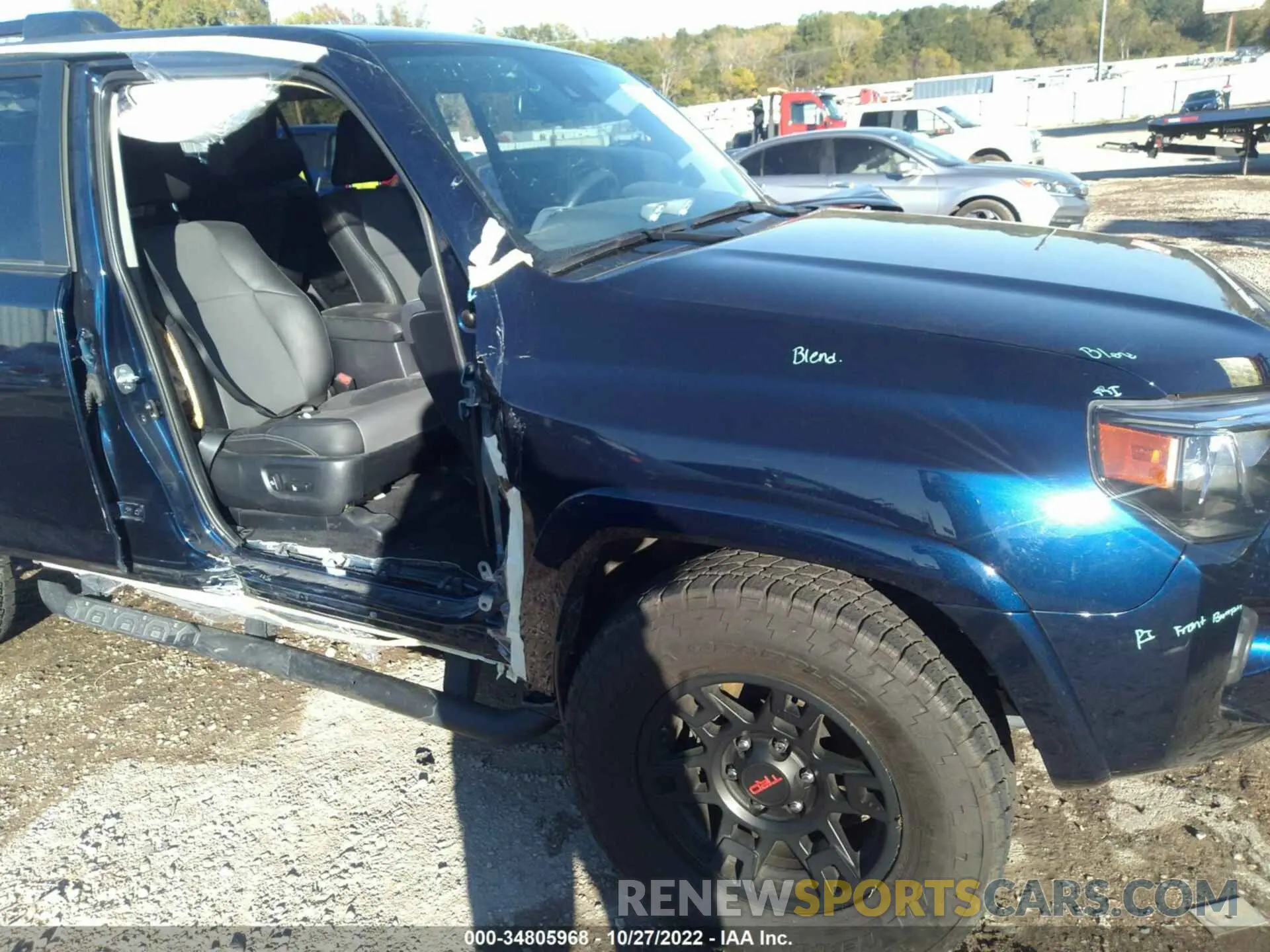 6 fotografías del automóvil dañado JTEFU5JR4M5239919 TOYOTA 4RUNNER 2021