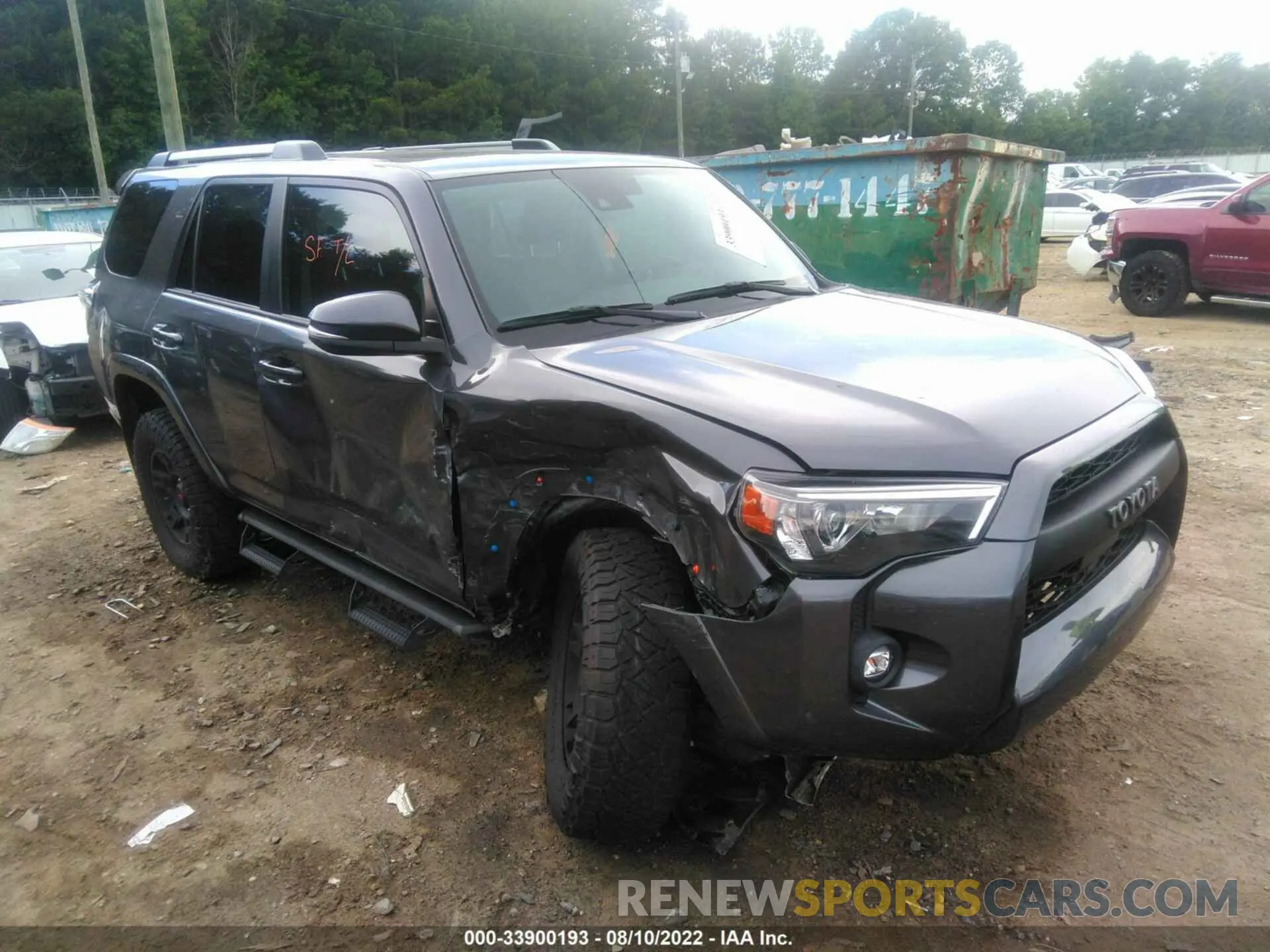 1 fotografías del automóvil dañado JTEFU5JR5M5241193 TOYOTA 4RUNNER 2021