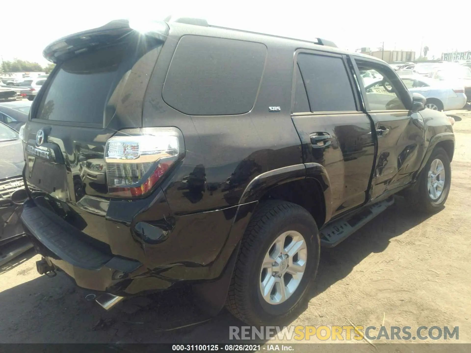 4 fotografías del automóvil dañado JTEFU5JR6M5231336 TOYOTA 4RUNNER 2021