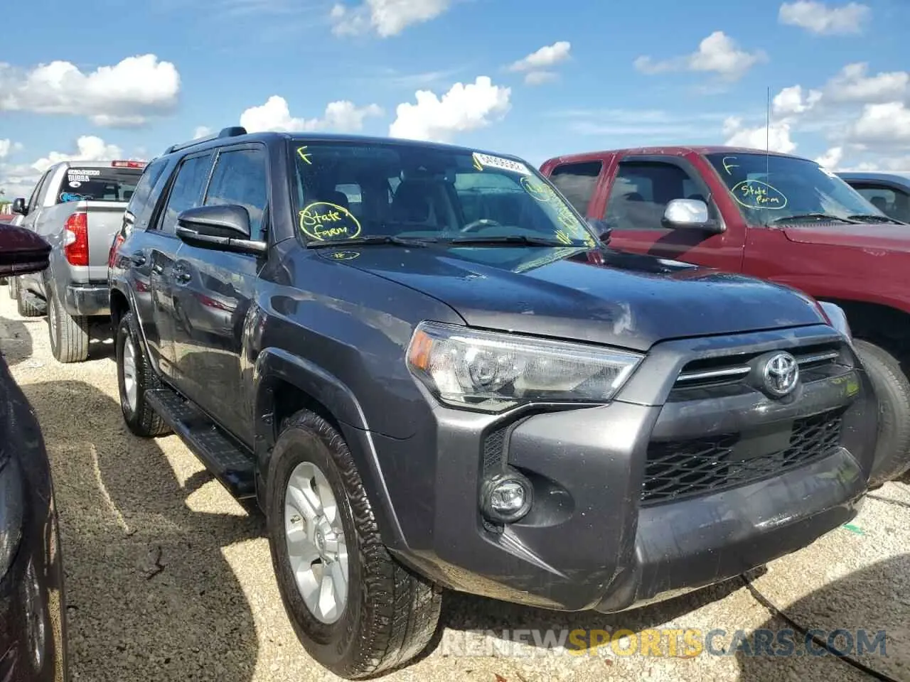 1 fotografías del automóvil dañado JTEFU5JR7M5241762 TOYOTA 4RUNNER 2021
