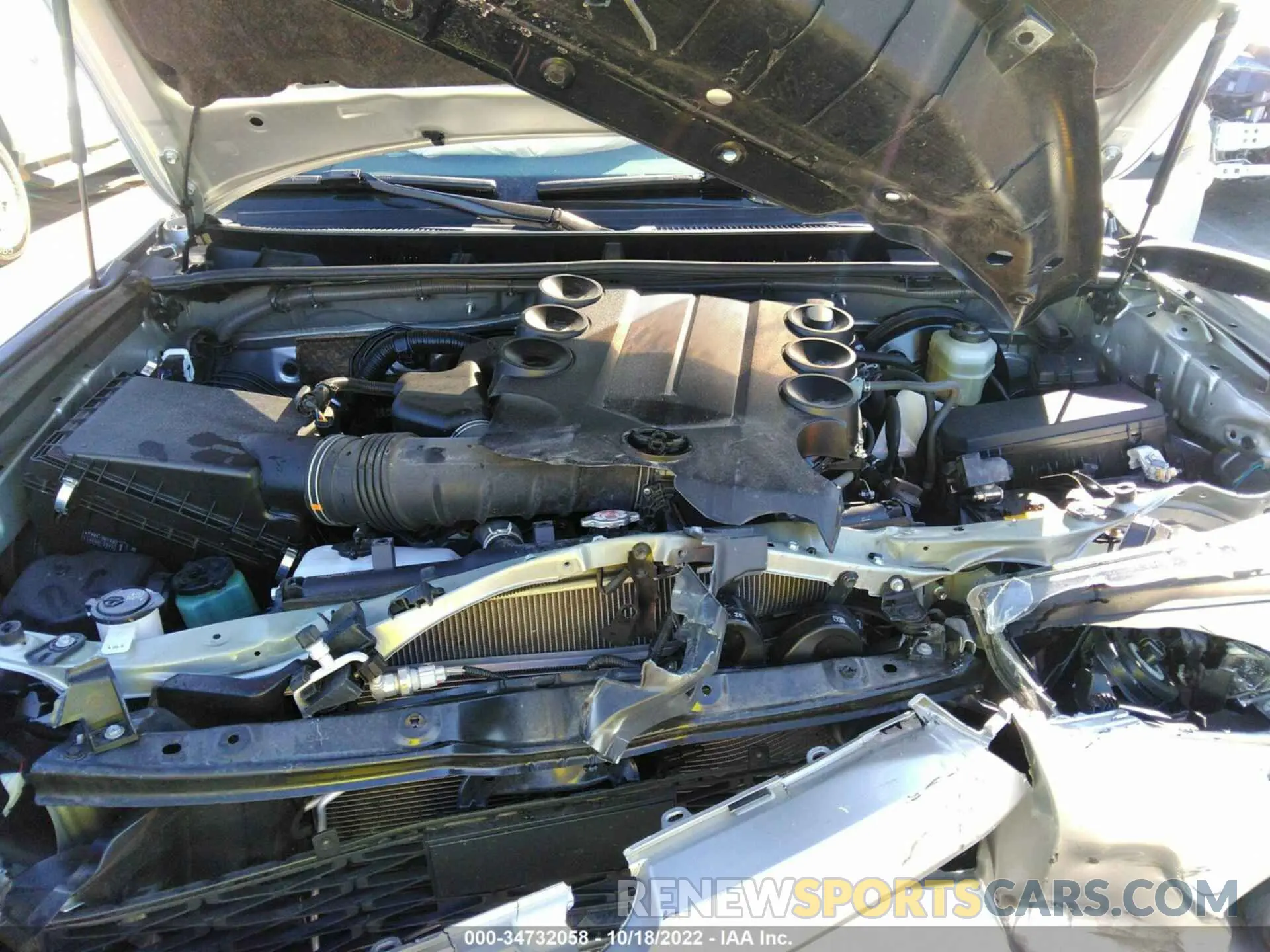 10 fotografías del automóvil dañado JTEFU5JR8M5238997 TOYOTA 4RUNNER 2021
