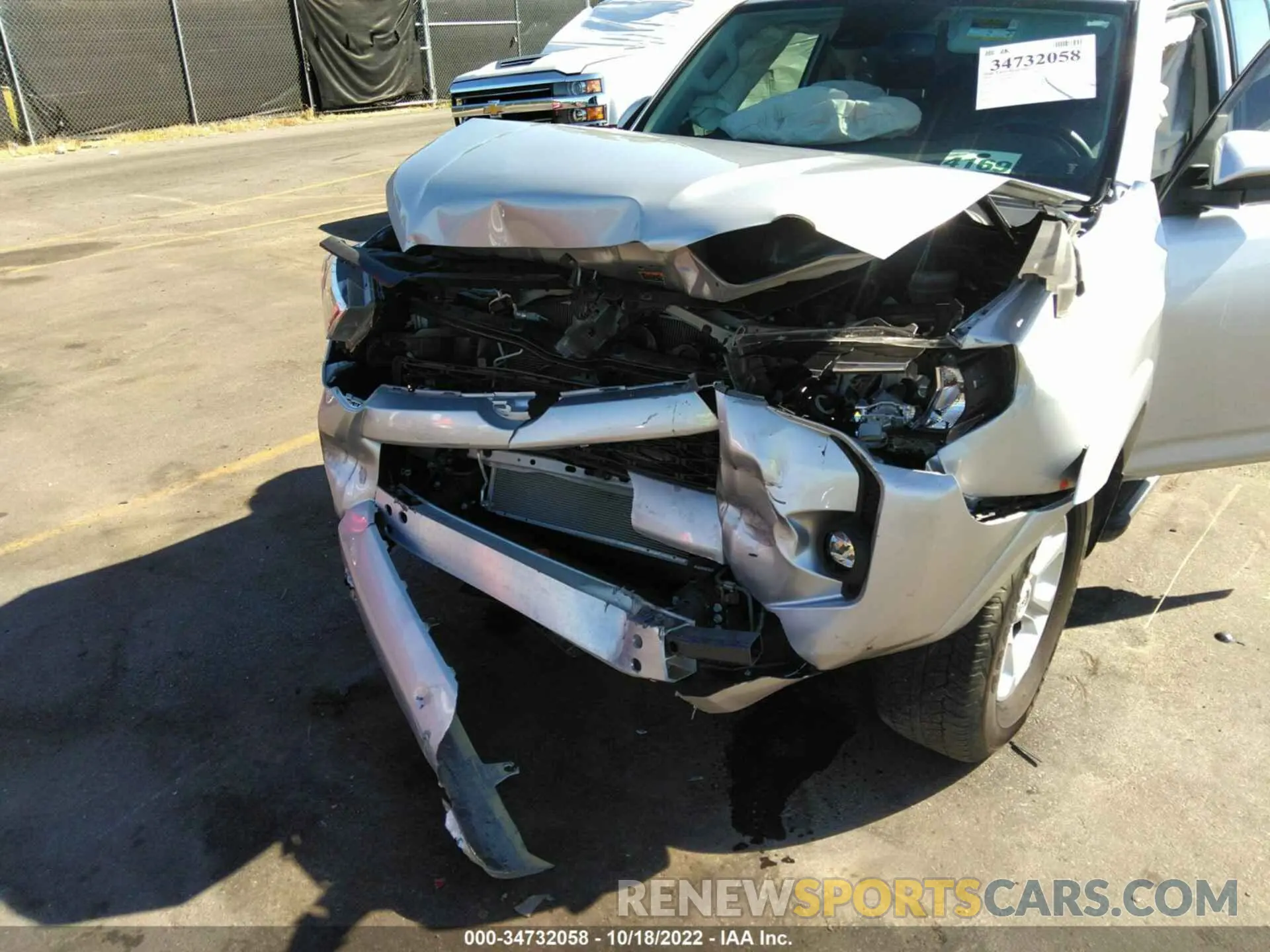 6 fotografías del automóvil dañado JTEFU5JR8M5238997 TOYOTA 4RUNNER 2021
