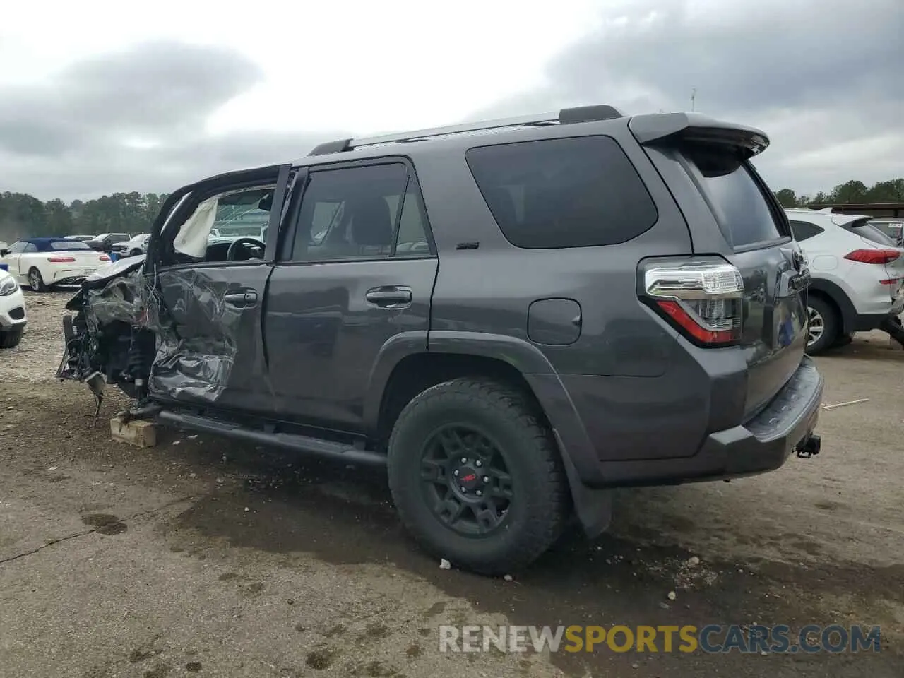 2 fotografías del automóvil dañado JTEFU5JR9M5244243 TOYOTA 4RUNNER 2021