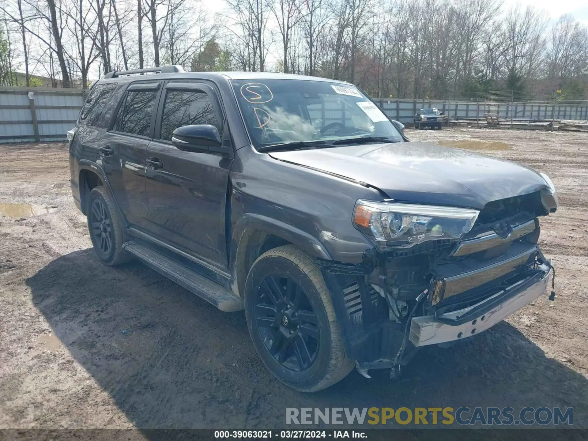 1 fotografías del automóvil dañado JTEJU5JR2M5949640 TOYOTA 4RUNNER 2021