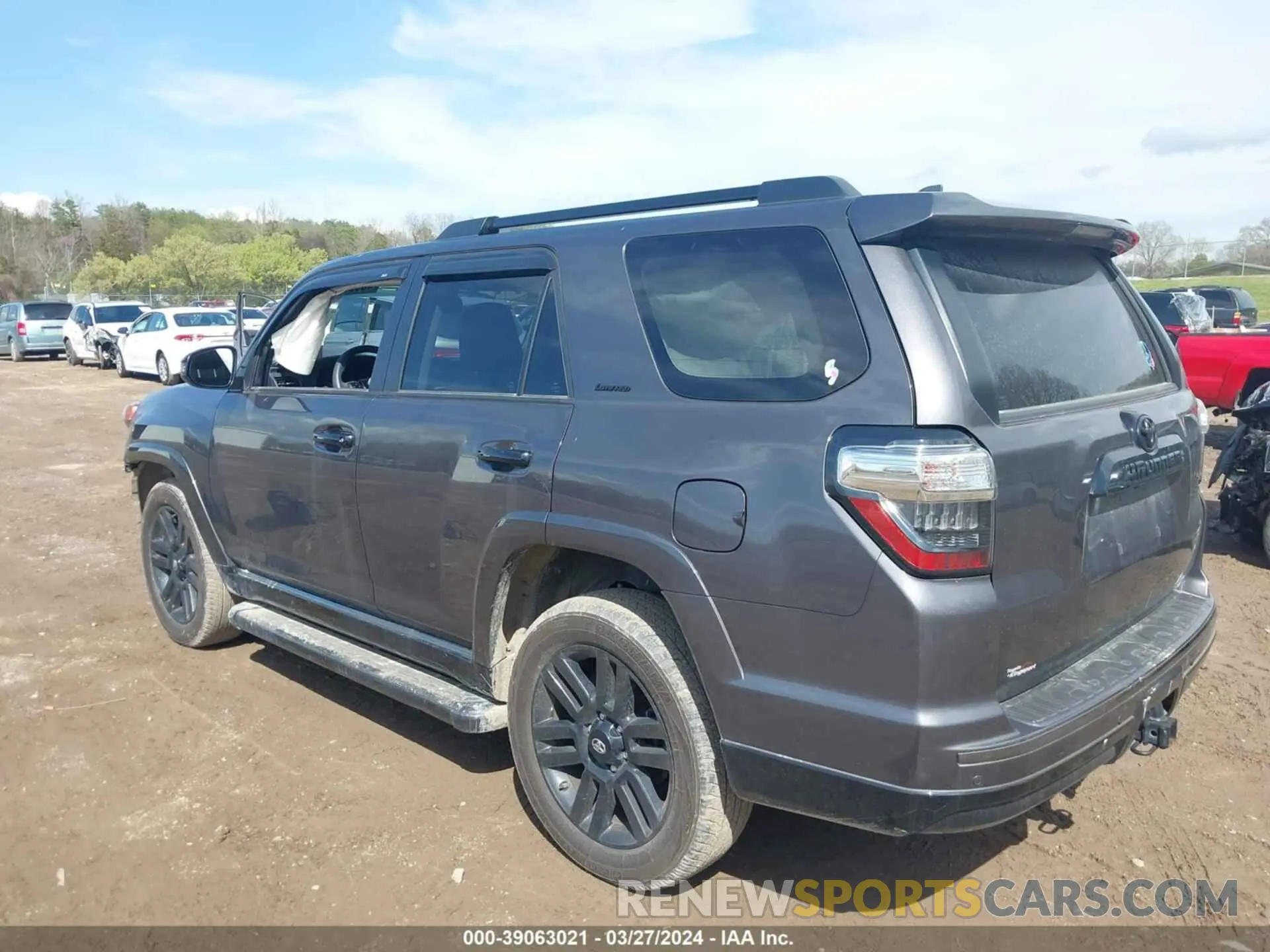 3 fotografías del automóvil dañado JTEJU5JR2M5949640 TOYOTA 4RUNNER 2021