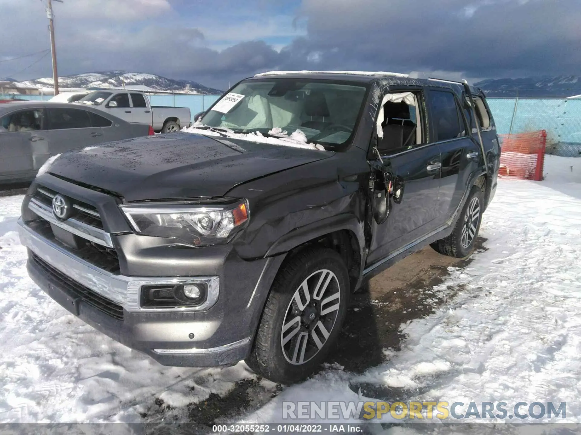 2 fotografías del automóvil dañado JTEKU5JR1M5851266 TOYOTA 4RUNNER 2021
