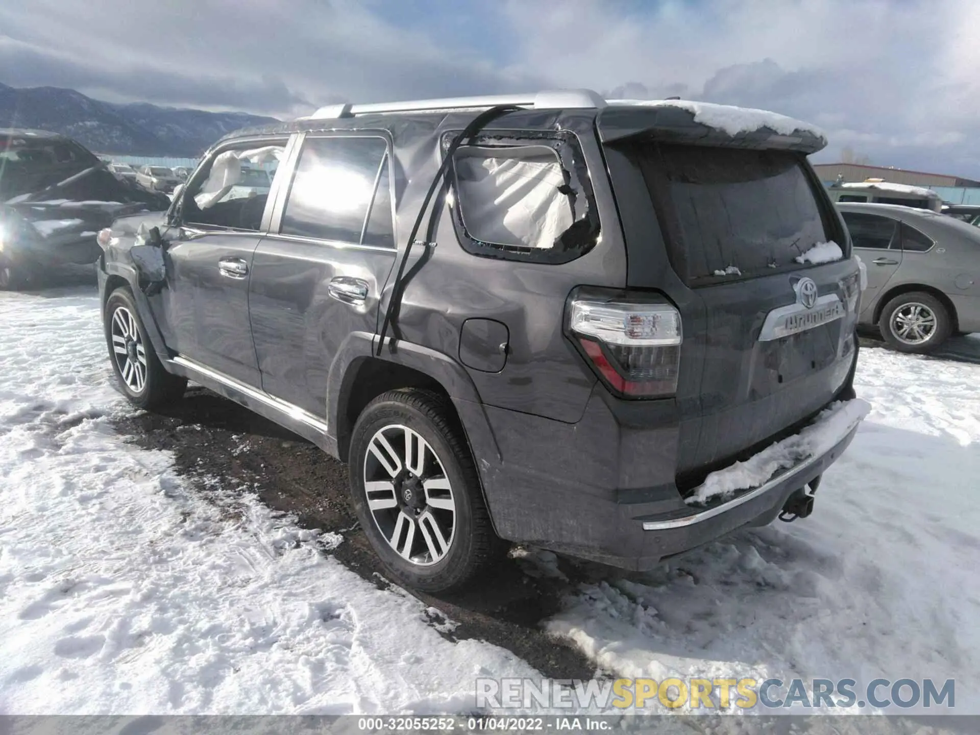 3 fotografías del automóvil dañado JTEKU5JR1M5851266 TOYOTA 4RUNNER 2021