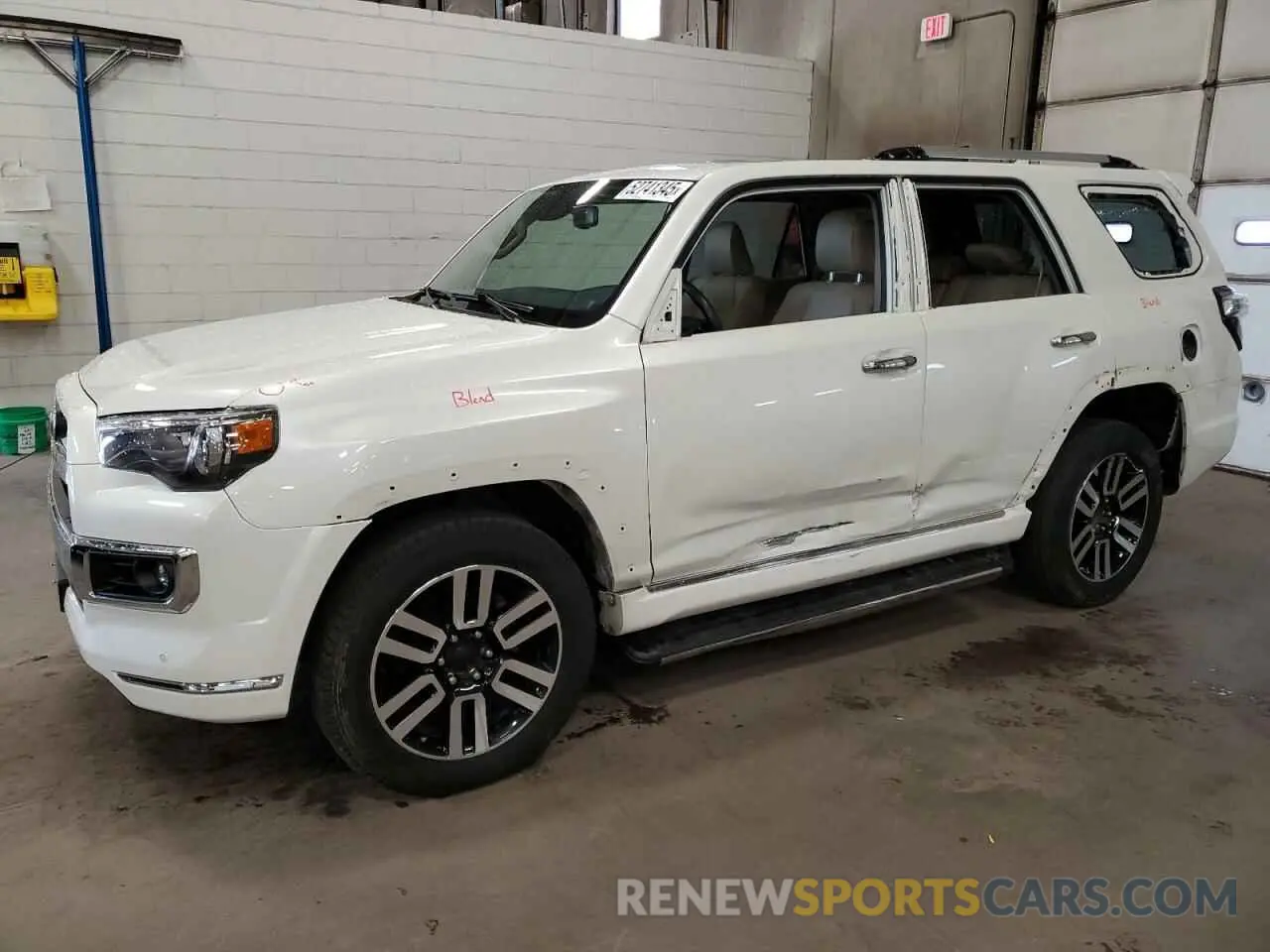 1 fotografías del automóvil dañado JTEKU5JR7M5860201 TOYOTA 4RUNNER 2021