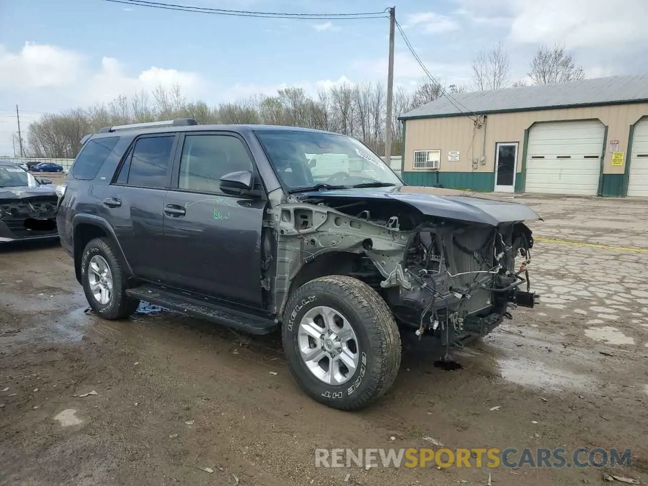 4 fotografías del automóvil dañado JTEMU5JR3M5903408 TOYOTA 4RUNNER 2021