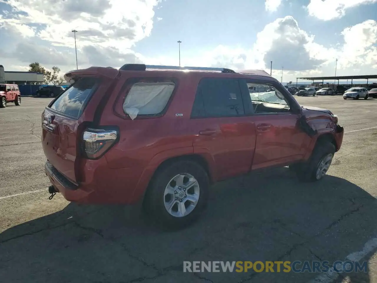 3 fotografías del automóvil dañado JTEMU5JR6M5882196 TOYOTA 4RUNNER 2021