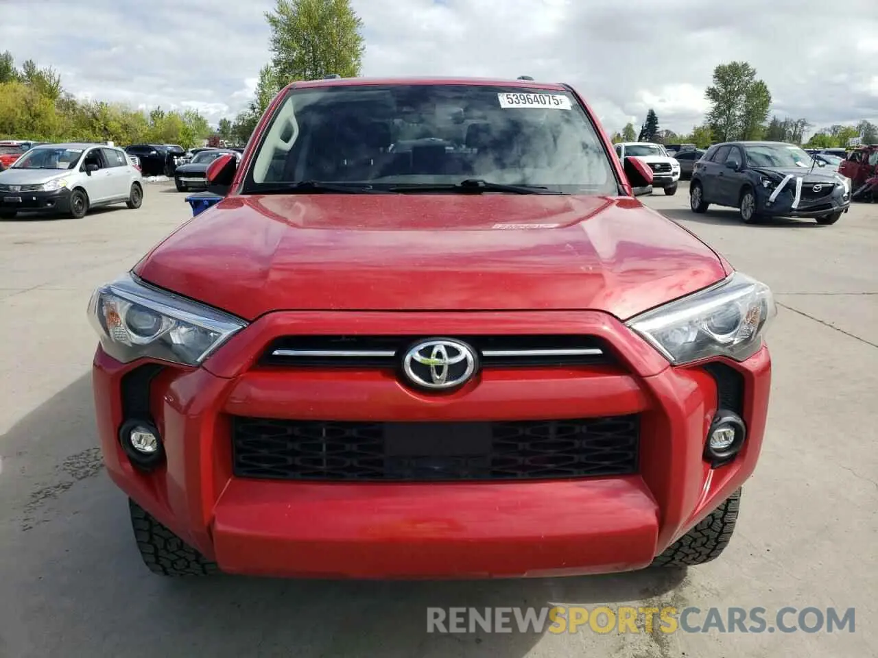 5 fotografías del automóvil dañado JTEMU5JR7M5949159 TOYOTA 4RUNNER 2021