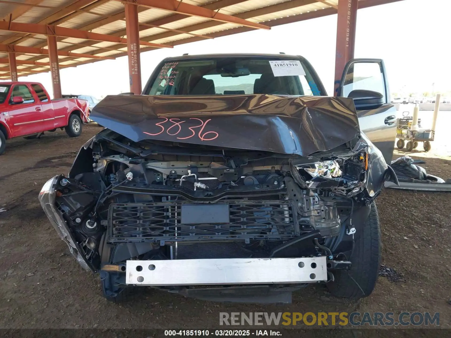 6 fotografías del automóvil dañado JTEMU5JR7M5963062 TOYOTA 4RUNNER 2021