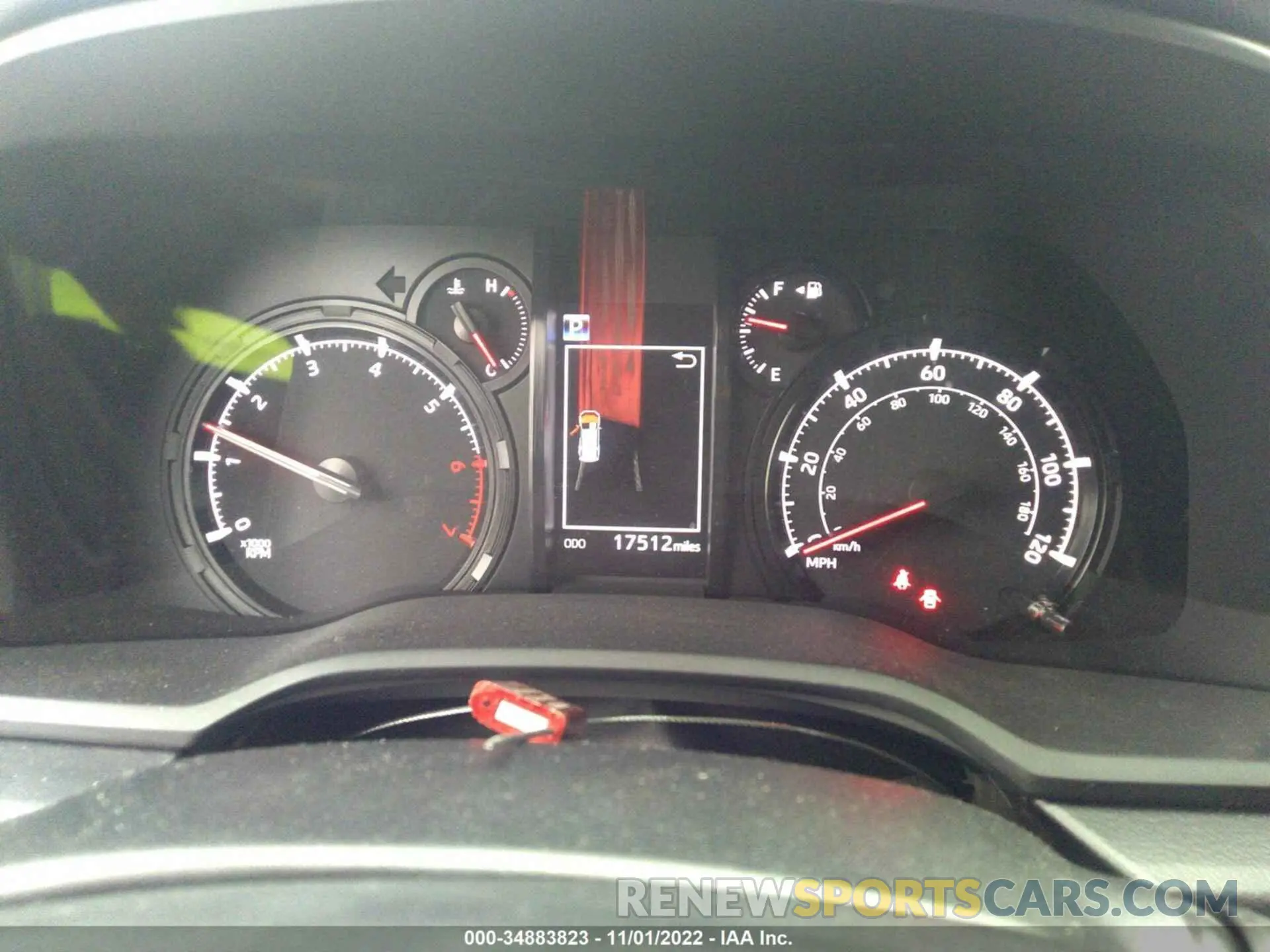 7 fotografías del automóvil dañado JTEMU5JRXM5962326 TOYOTA 4RUNNER 2021