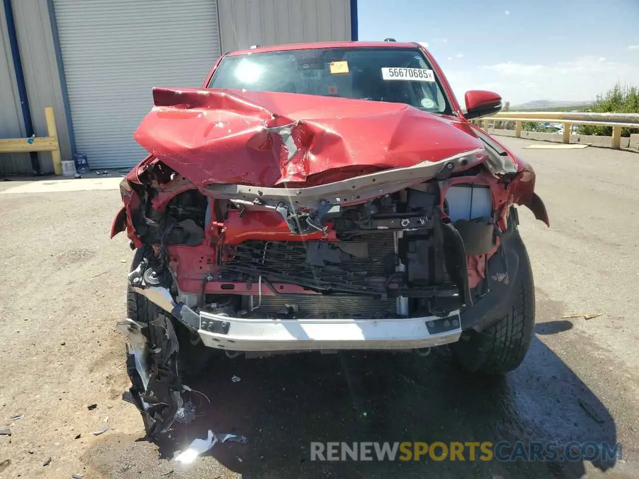 5 fotografías del automóvil dañado JTENU5JR0M5856455 TOYOTA 4RUNNER 2021