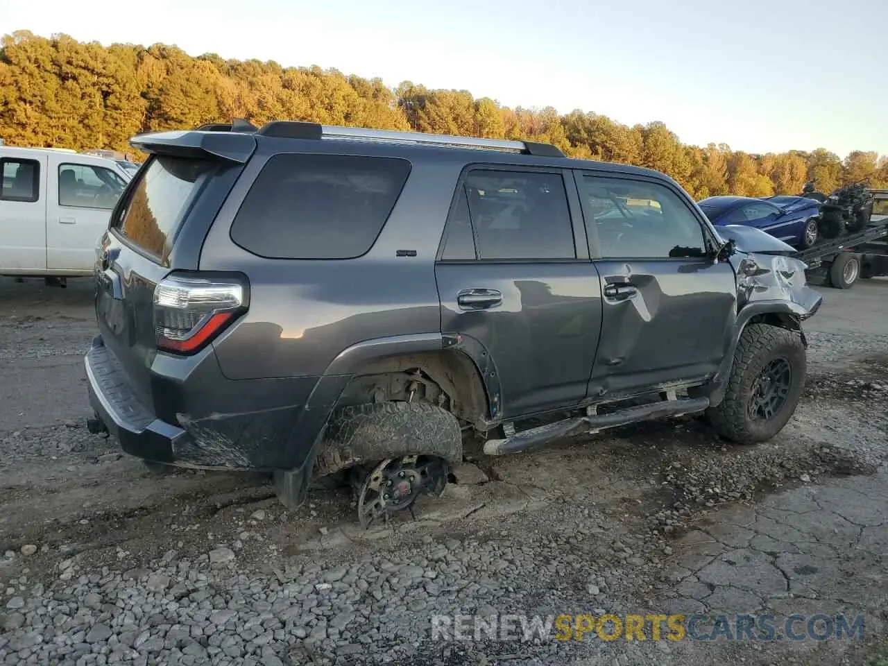 3 fotografías del automóvil dañado JTENU5JR5M5854703 TOYOTA 4RUNNER 2021
