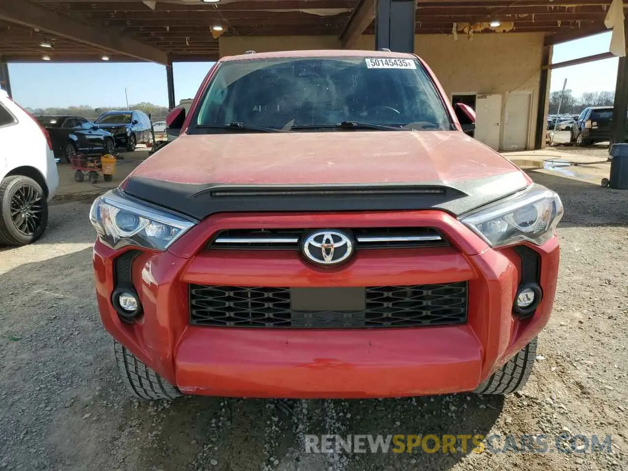 5 fotografías del automóvil dañado JTENU5JR5M5903821 TOYOTA 4RUNNER 2021