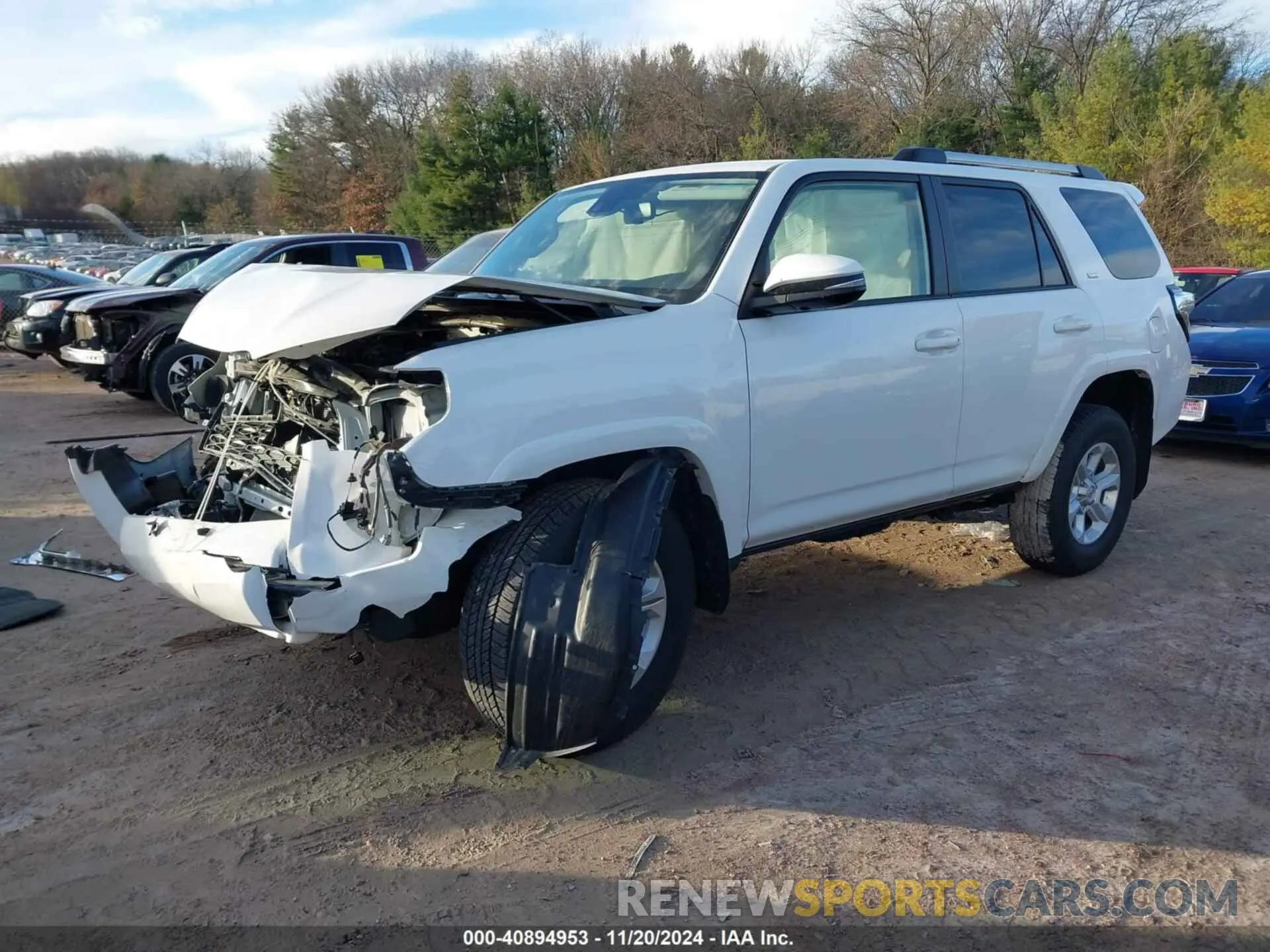 2 fotografías del automóvil dañado JTENU5JR6M5901494 TOYOTA 4RUNNER 2021