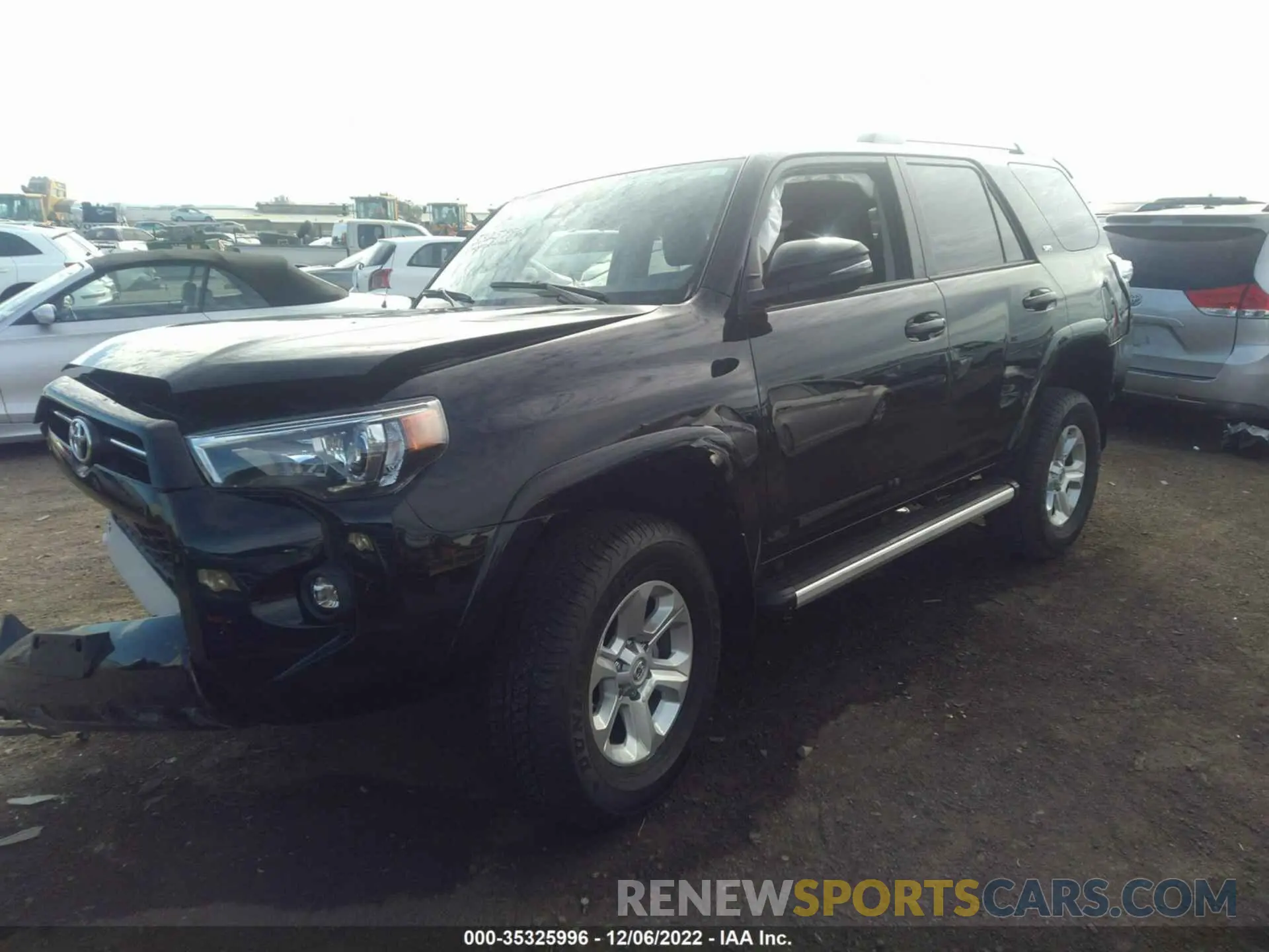 2 fotografías del automóvil dañado JTENU5JR8M5871883 TOYOTA 4RUNNER 2021