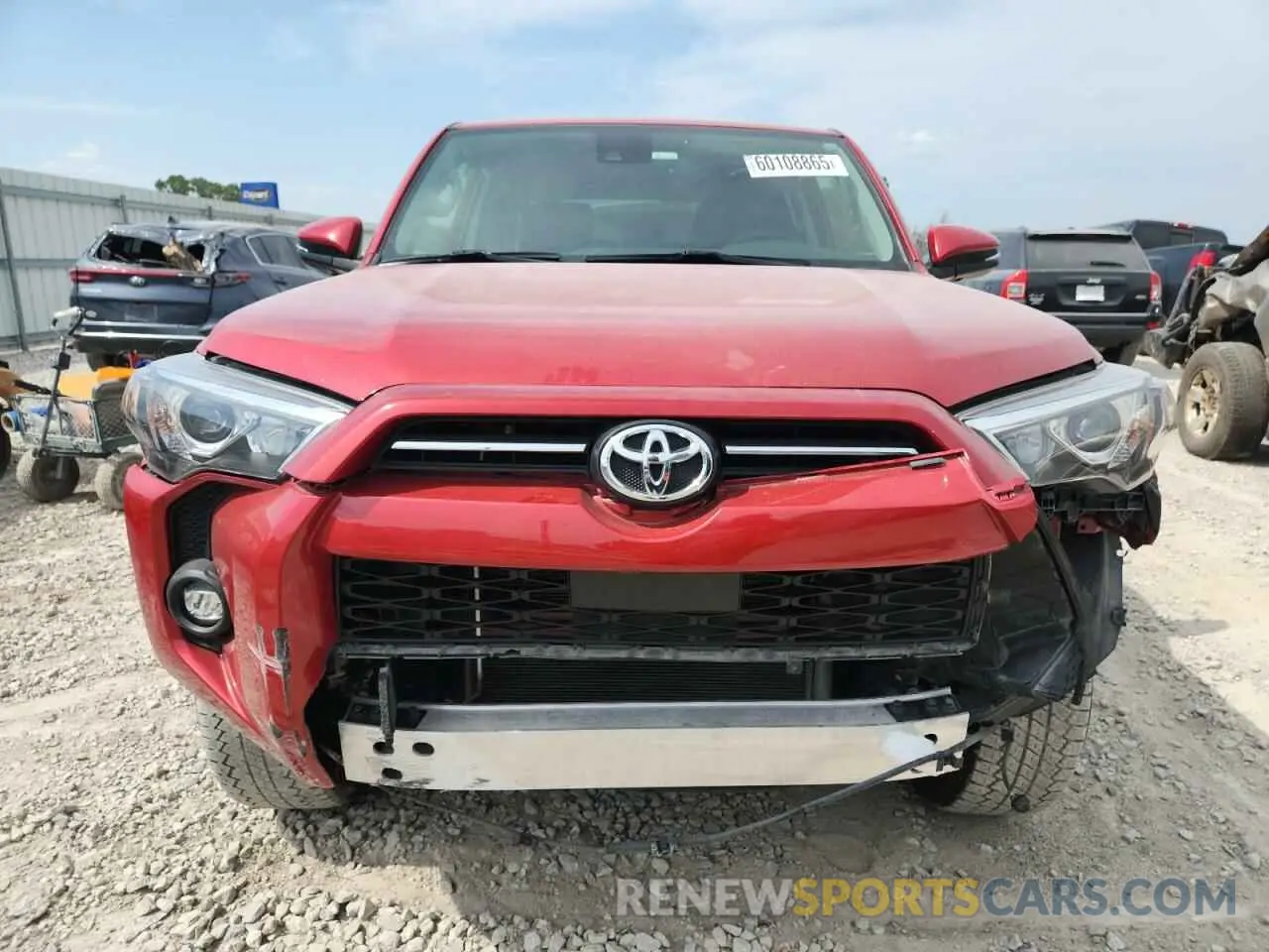 5 fotografías del automóvil dañado JTENU5JRXM5890743 TOYOTA 4RUNNER 2021