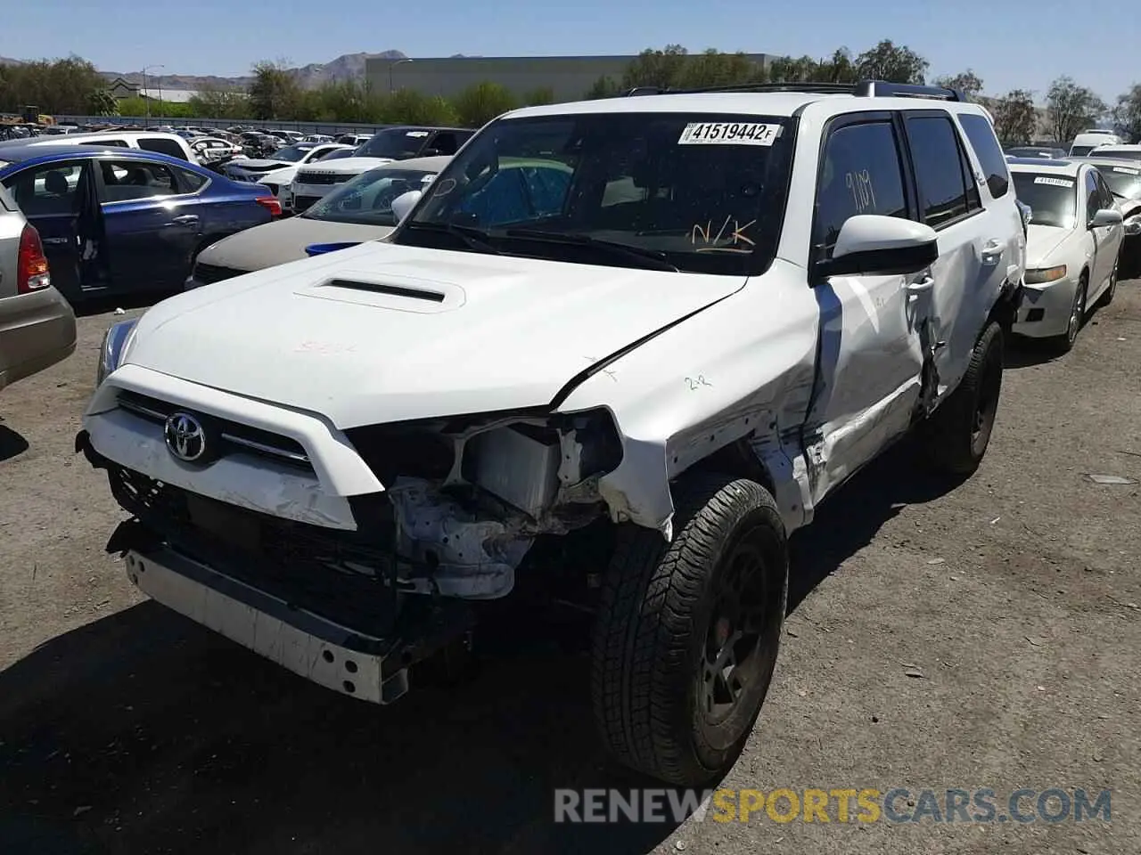 2 fotografías del automóvil dañado JTEPU5JR0M5959495 TOYOTA 4RUNNER 2021