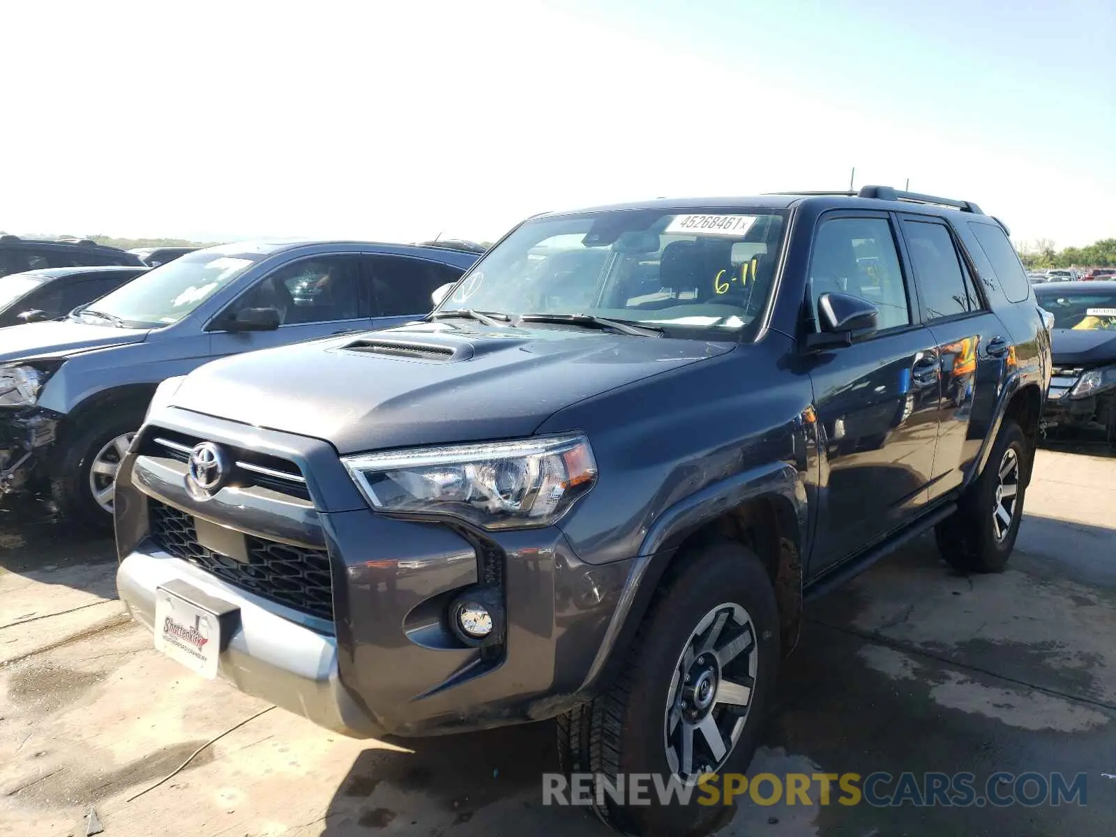 2 fotografías del automóvil dañado JTEPU5JR1M5925212 TOYOTA 4RUNNER 2021