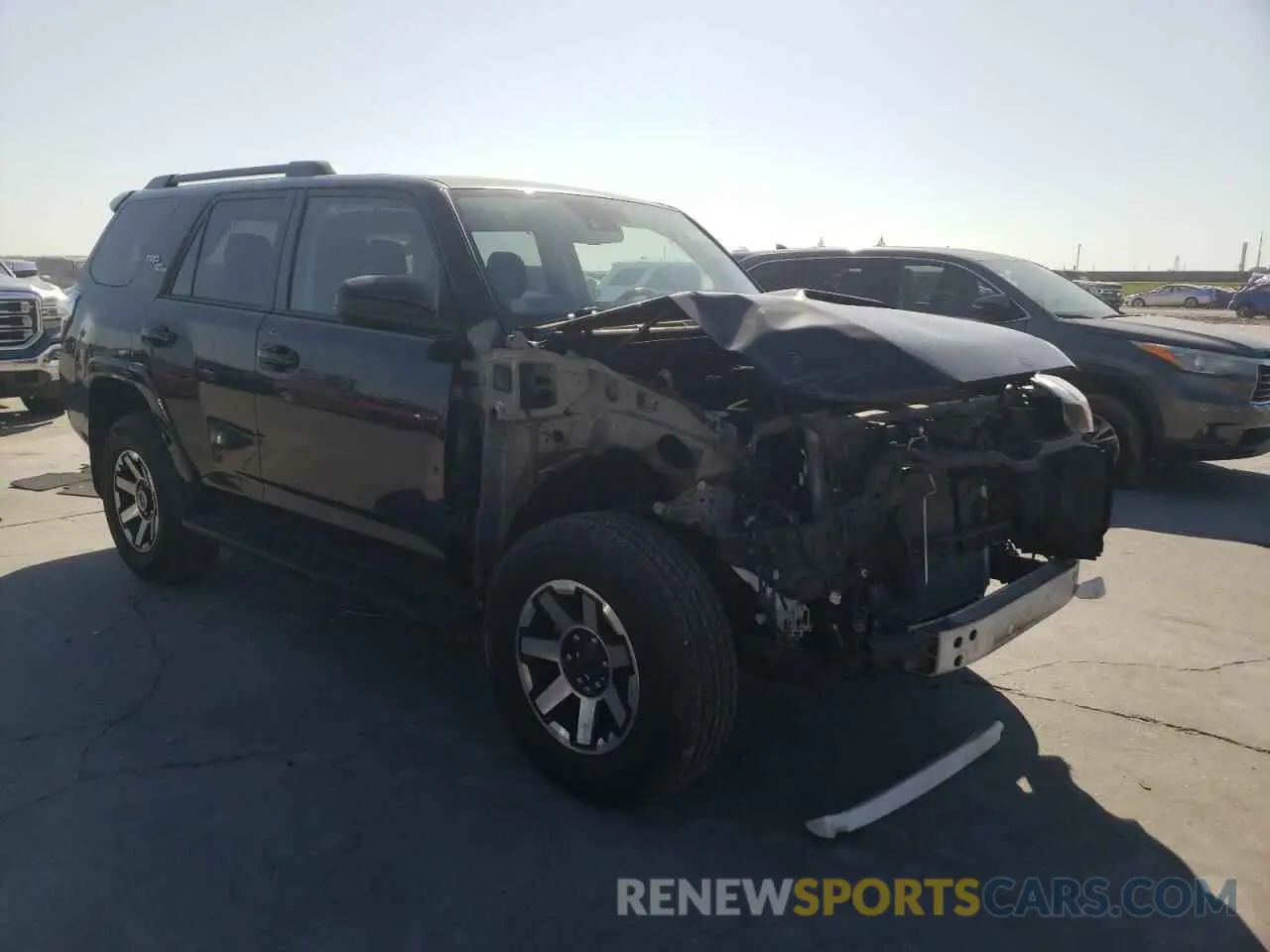 4 fotografías del automóvil dañado JTEPU5JR8M5905765 TOYOTA 4RUNNER 2021