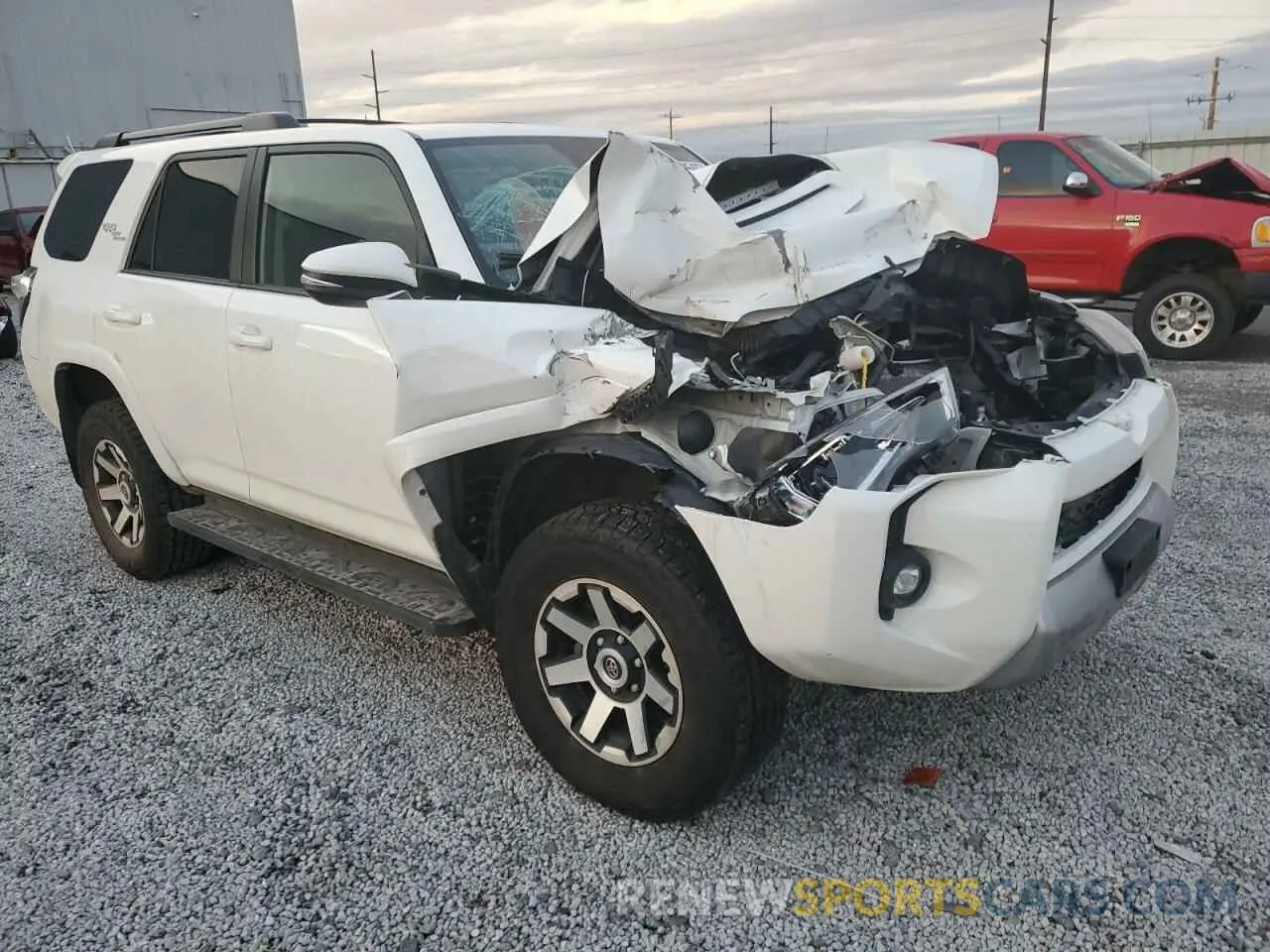 4 fotografías del automóvil dañado JTERU5JR0M5860300 TOYOTA 4RUNNER 2021