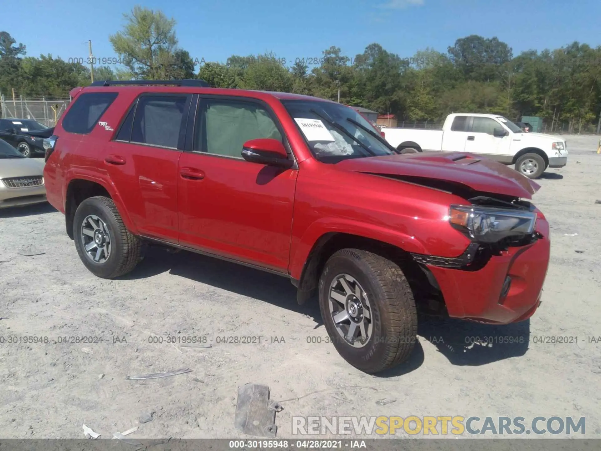 1 fotografías del automóvil dañado JTERU5JR1M5853825 TOYOTA 4RUNNER 2021