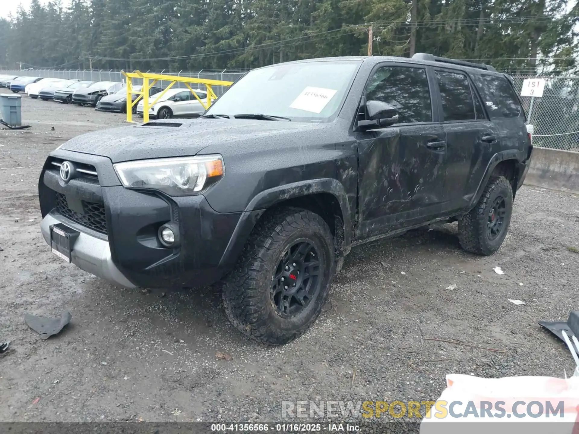 2 fotografías del automóvil dañado JTERU5JR3M5843443 TOYOTA 4RUNNER 2021