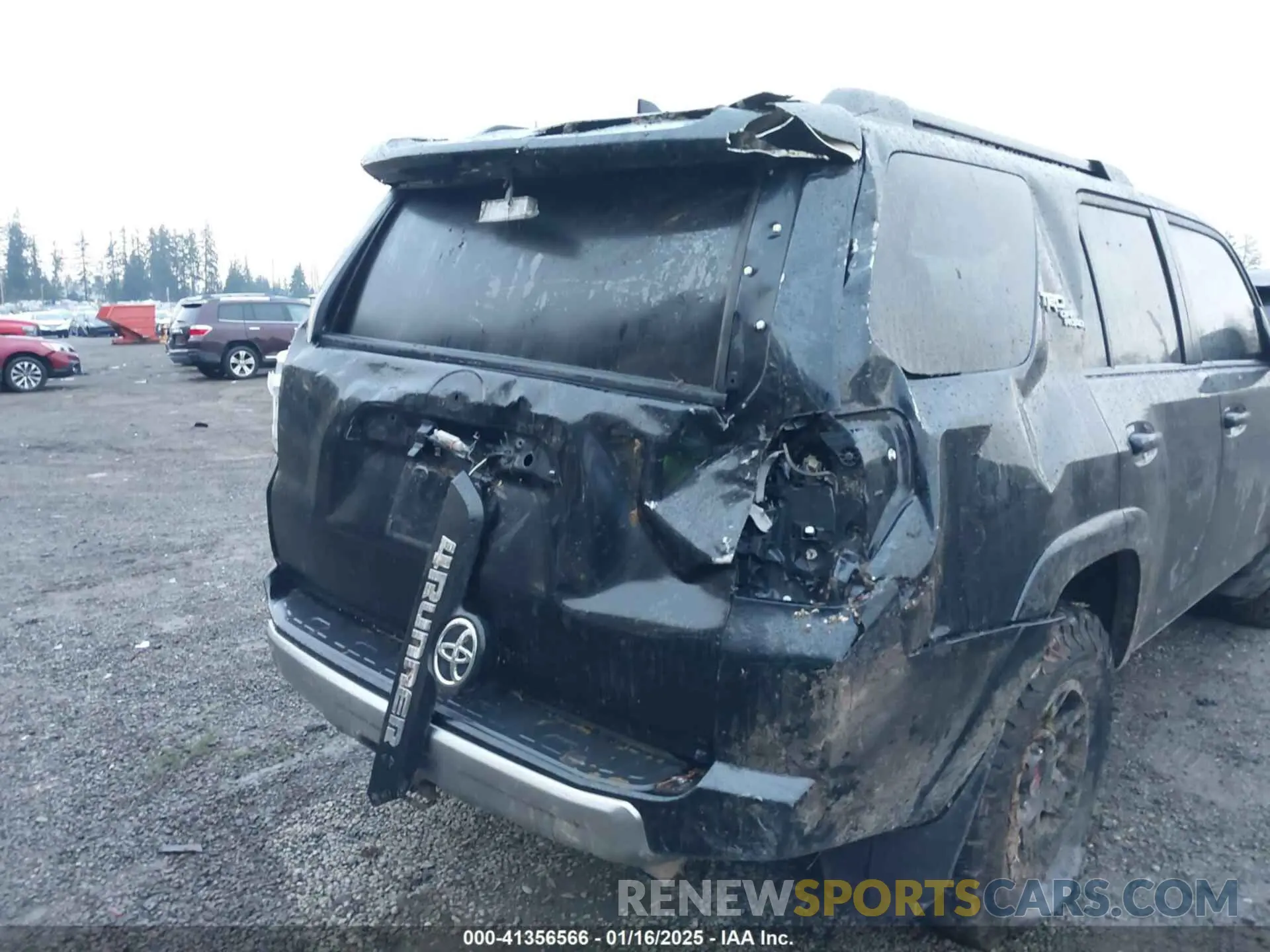 6 fotografías del automóvil dañado JTERU5JR3M5843443 TOYOTA 4RUNNER 2021