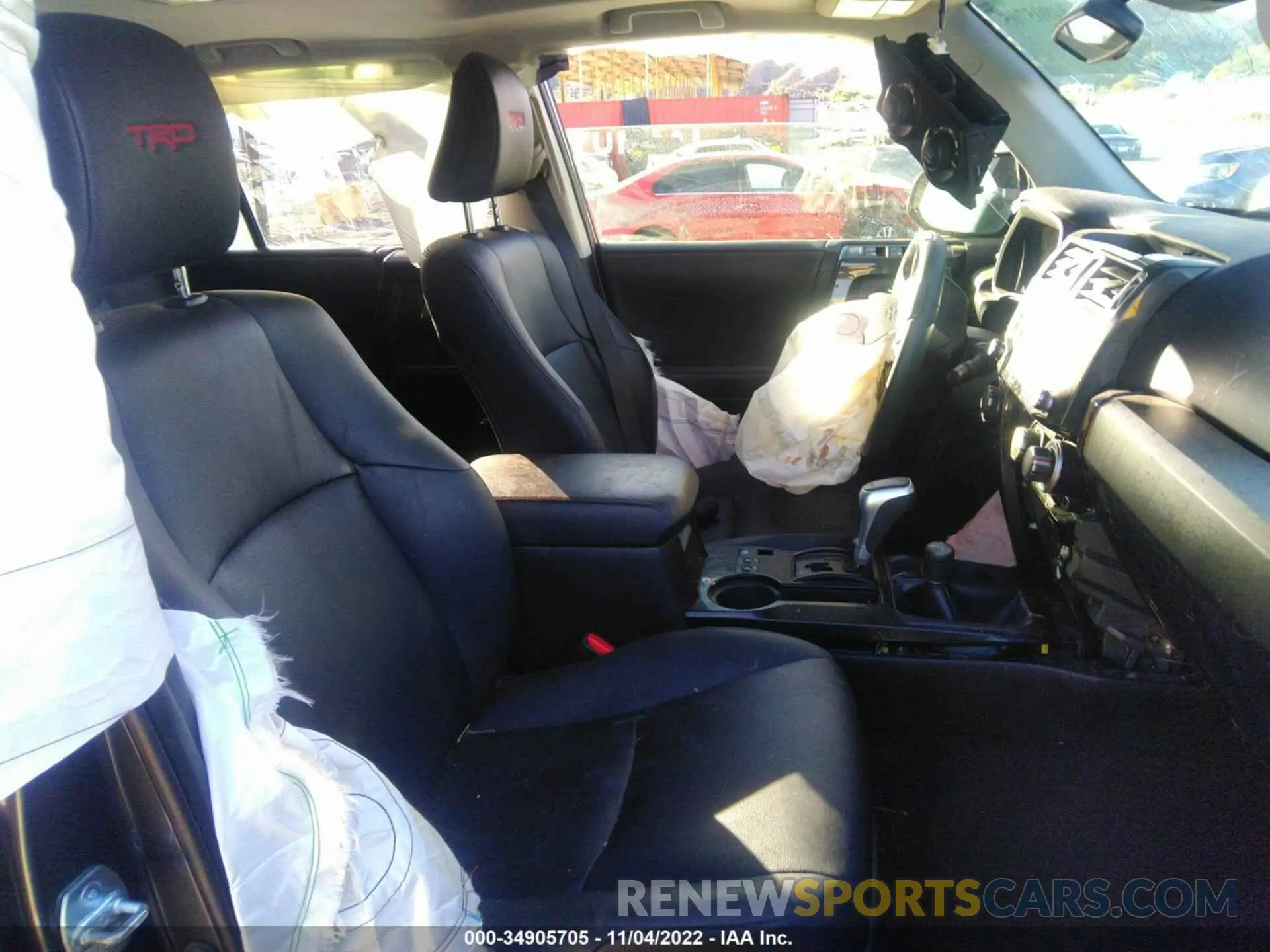 5 fotografías del automóvil dañado JTERU5JR4M5860607 TOYOTA 4RUNNER 2021